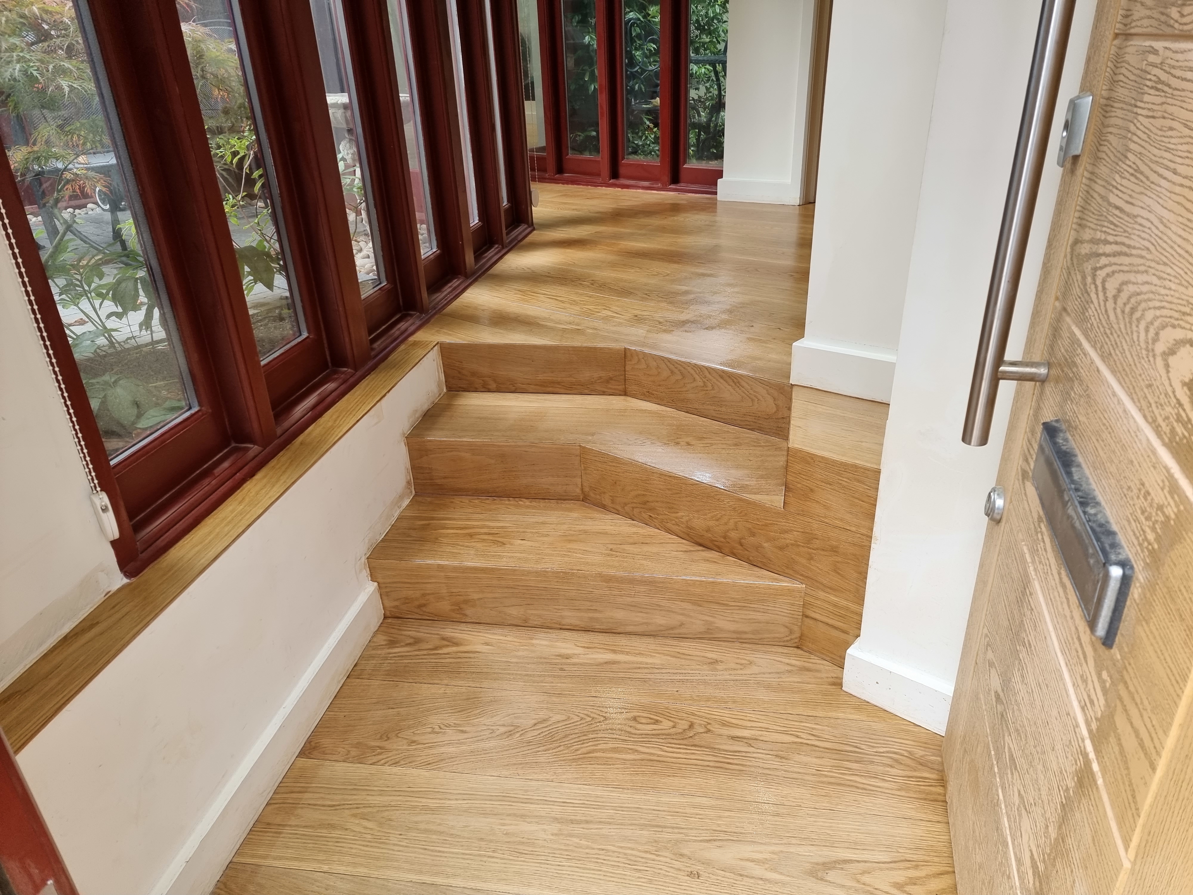 Hardwood floor after sanding work in NW3