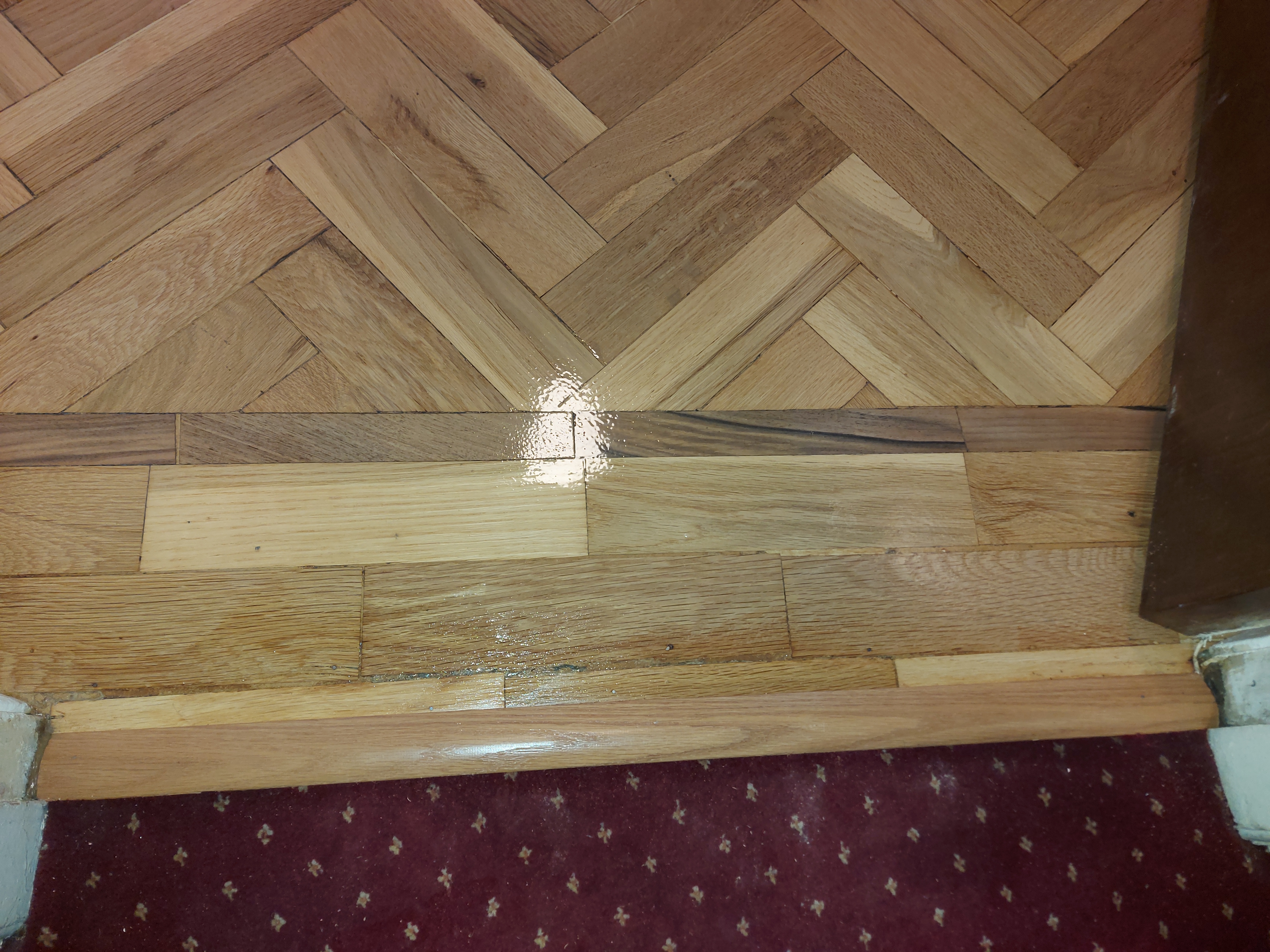 Parquet floor after sanding work in NW3