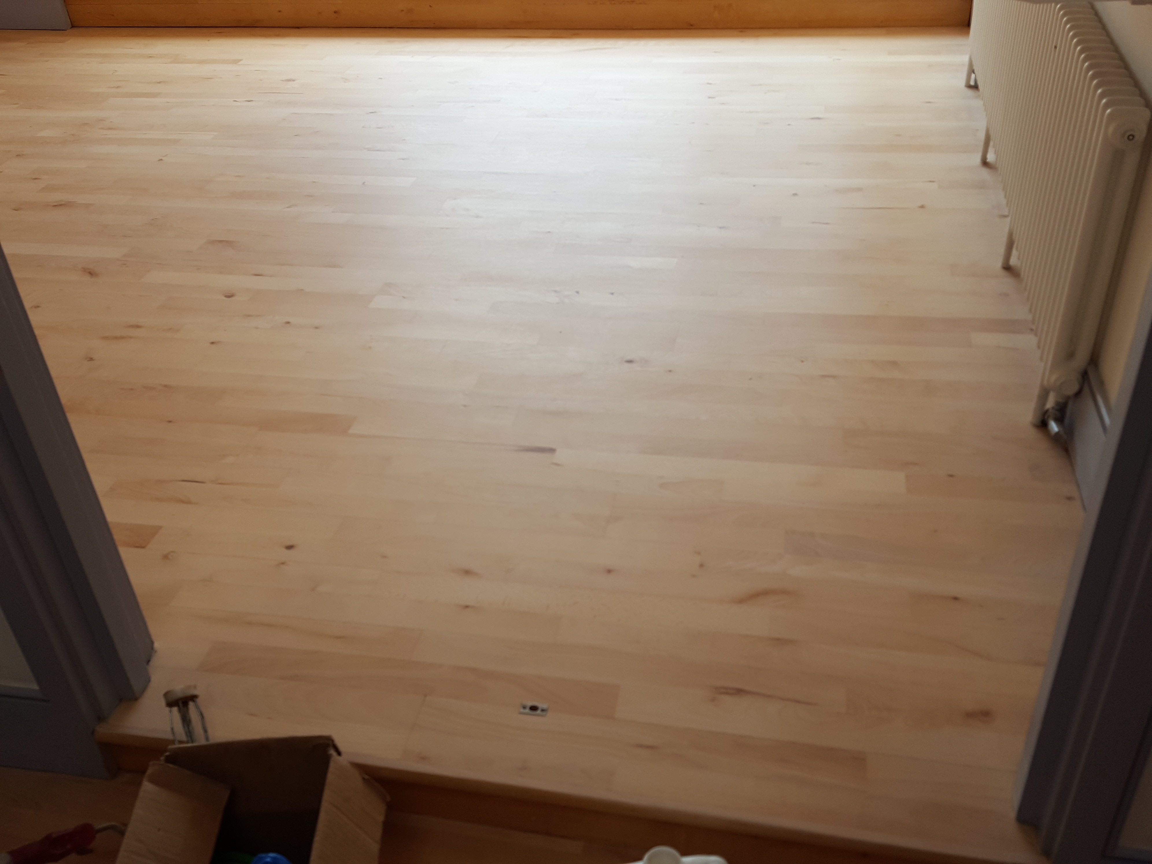 Hardwood floor after sanding work in NW3
