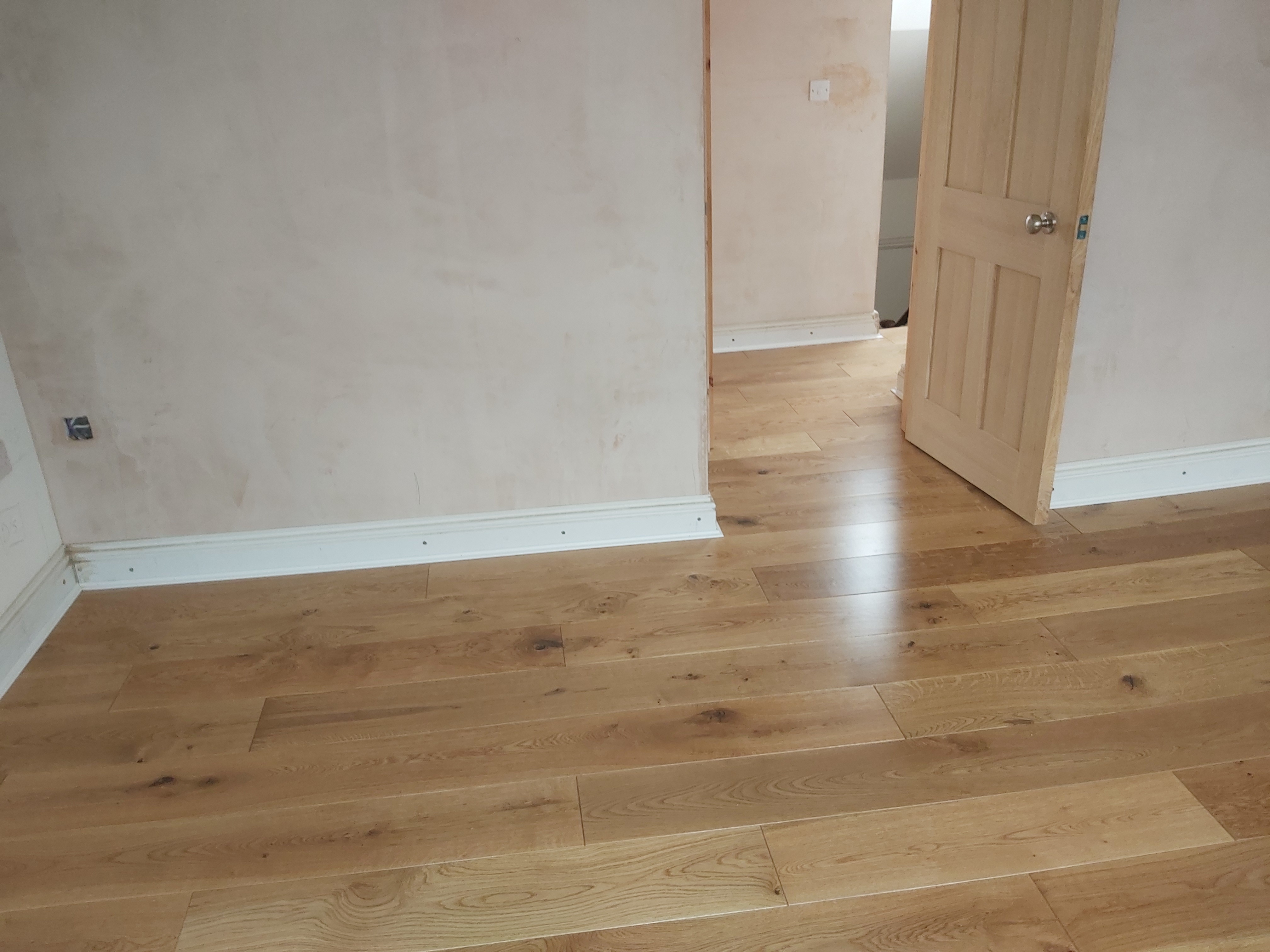 Engineered Wood floor after fitting work in NW3