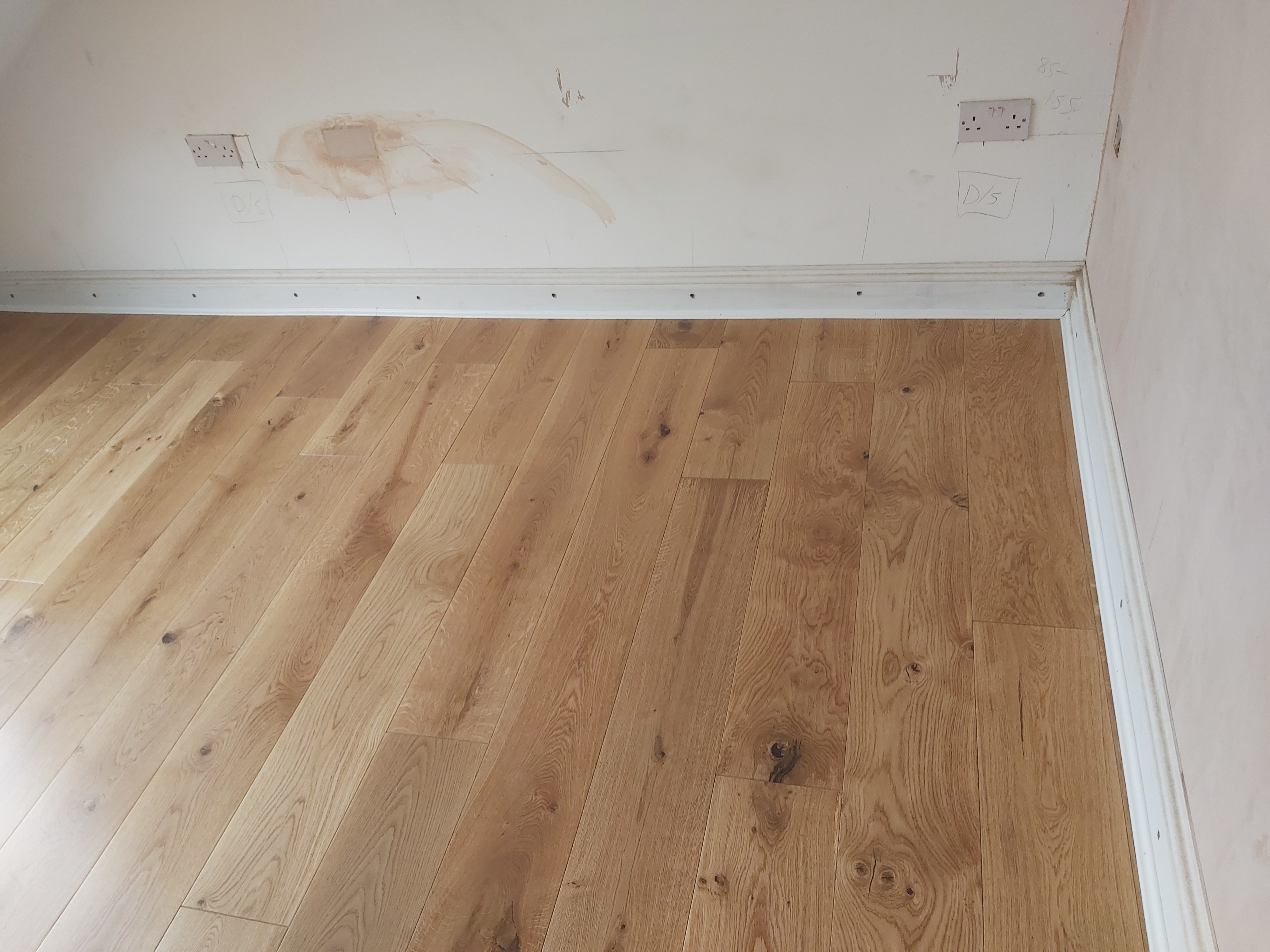Engineered Wood floor after fitting work in NW3