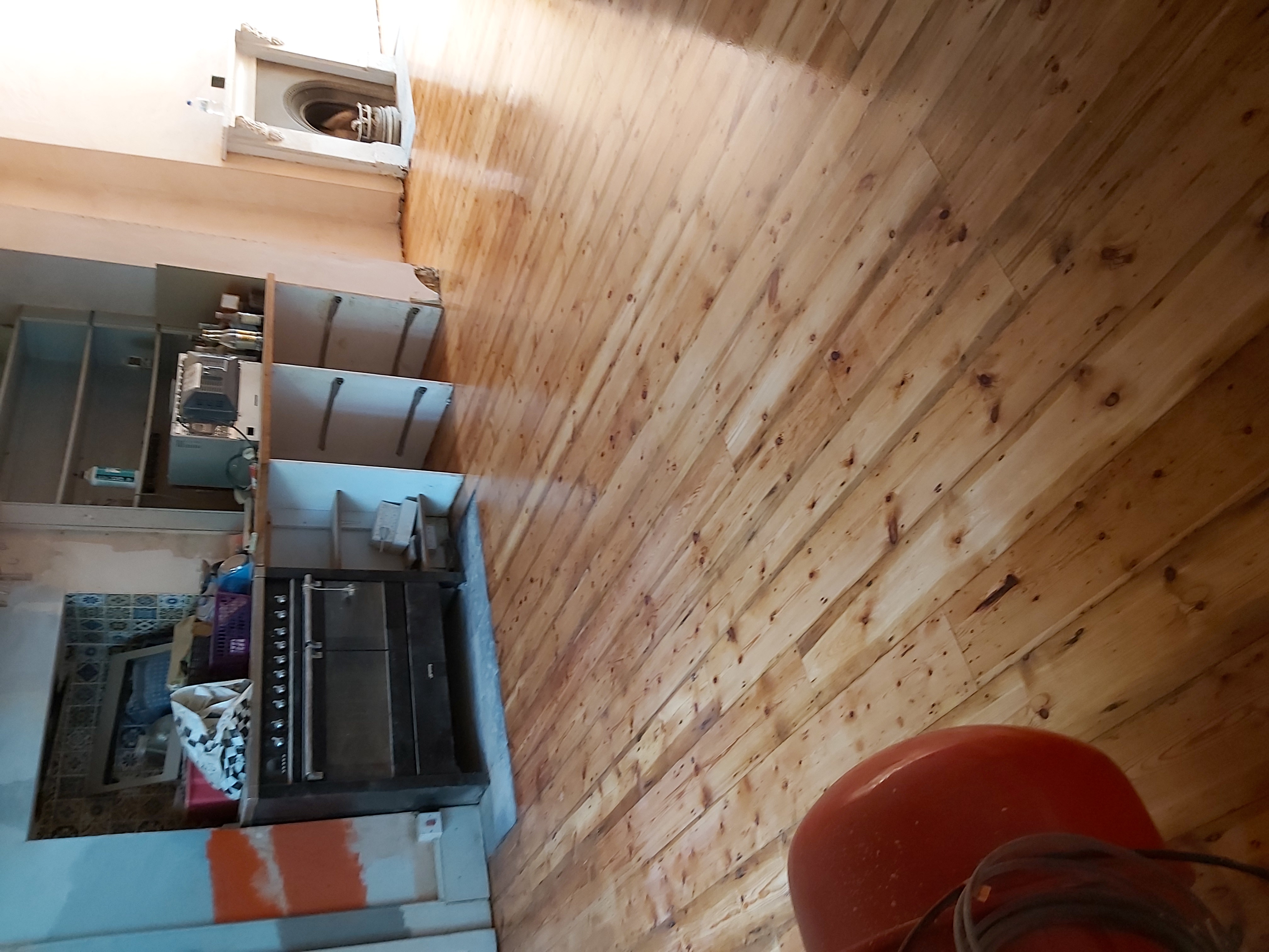 Floorboards floor after sanding work in NW3