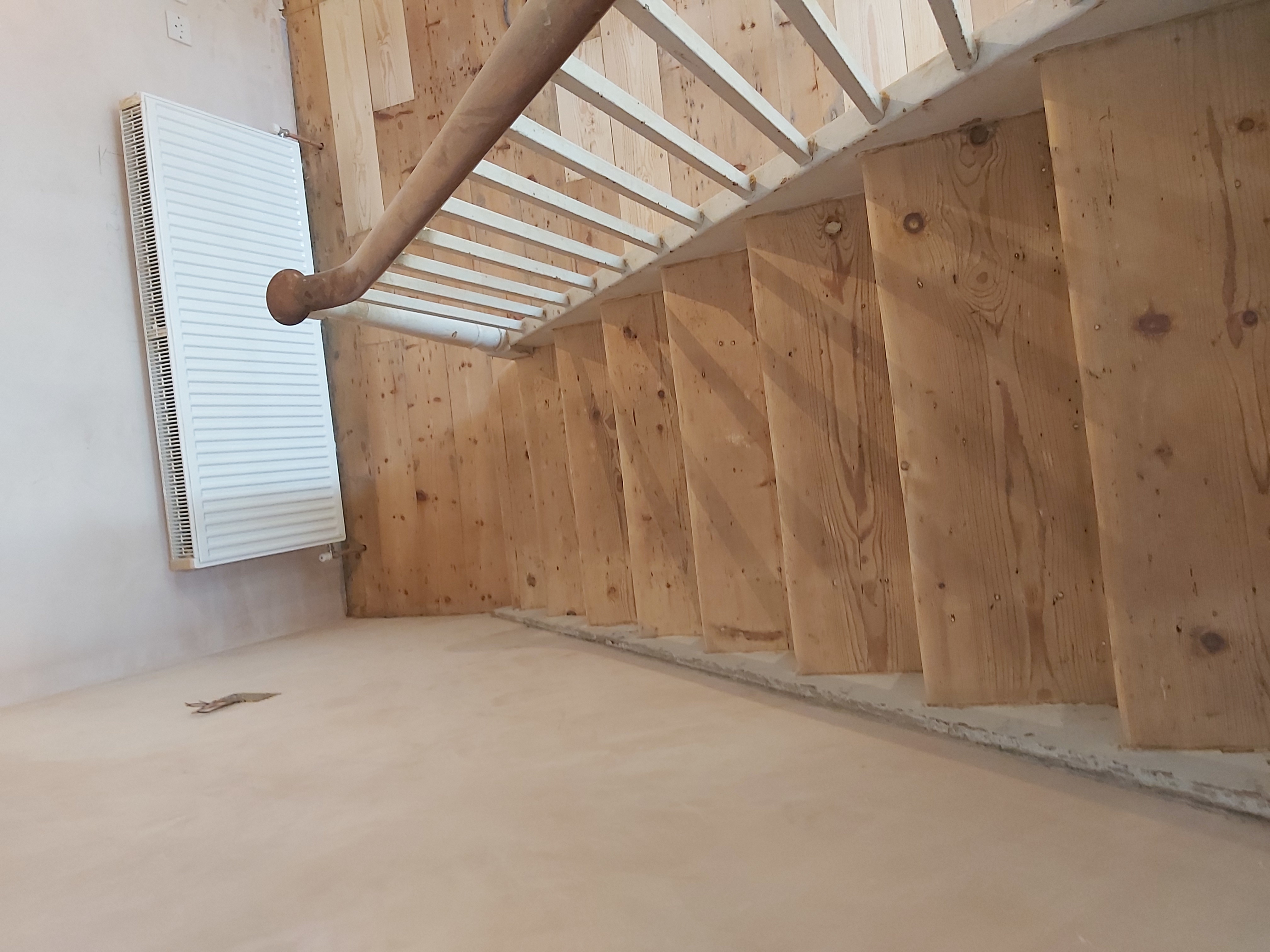Floorboards floor after sanding work in NW3