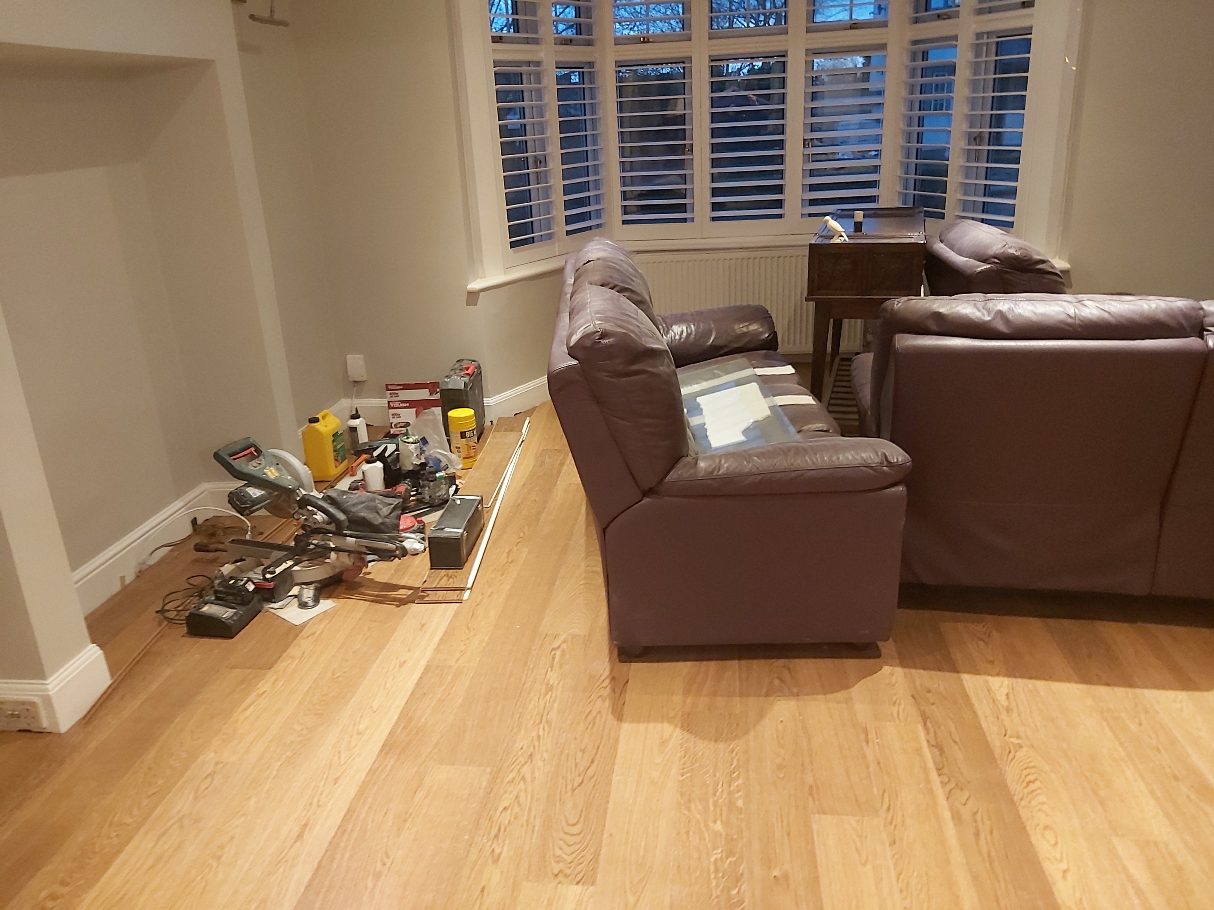 Engineered Wood floor after sanding work in NW4