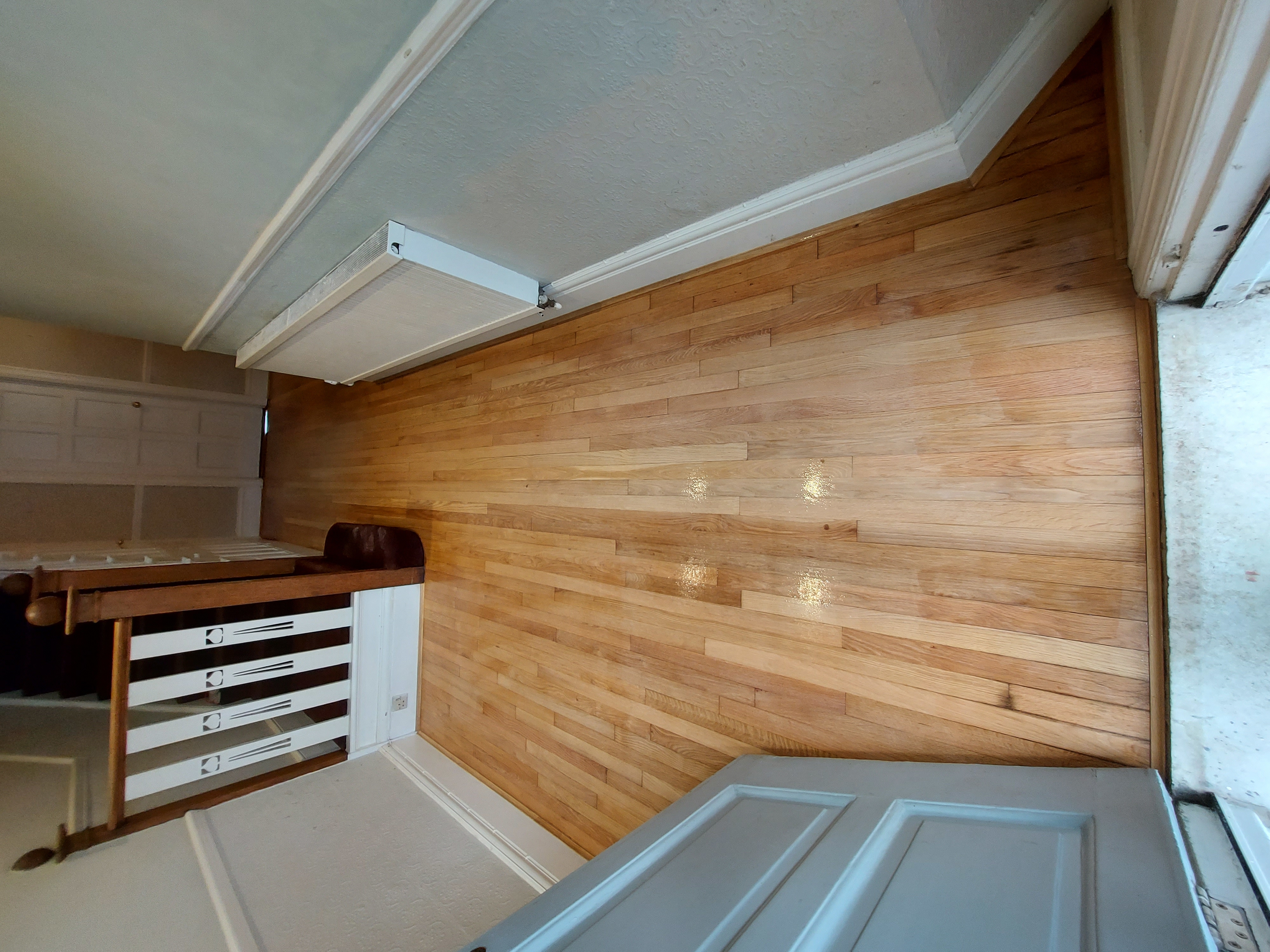 Hardwood floor after sanding work in NW5