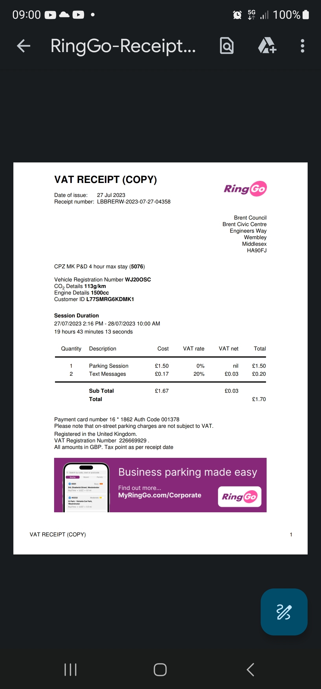 Engineered Wood floor after sanding work in NW6