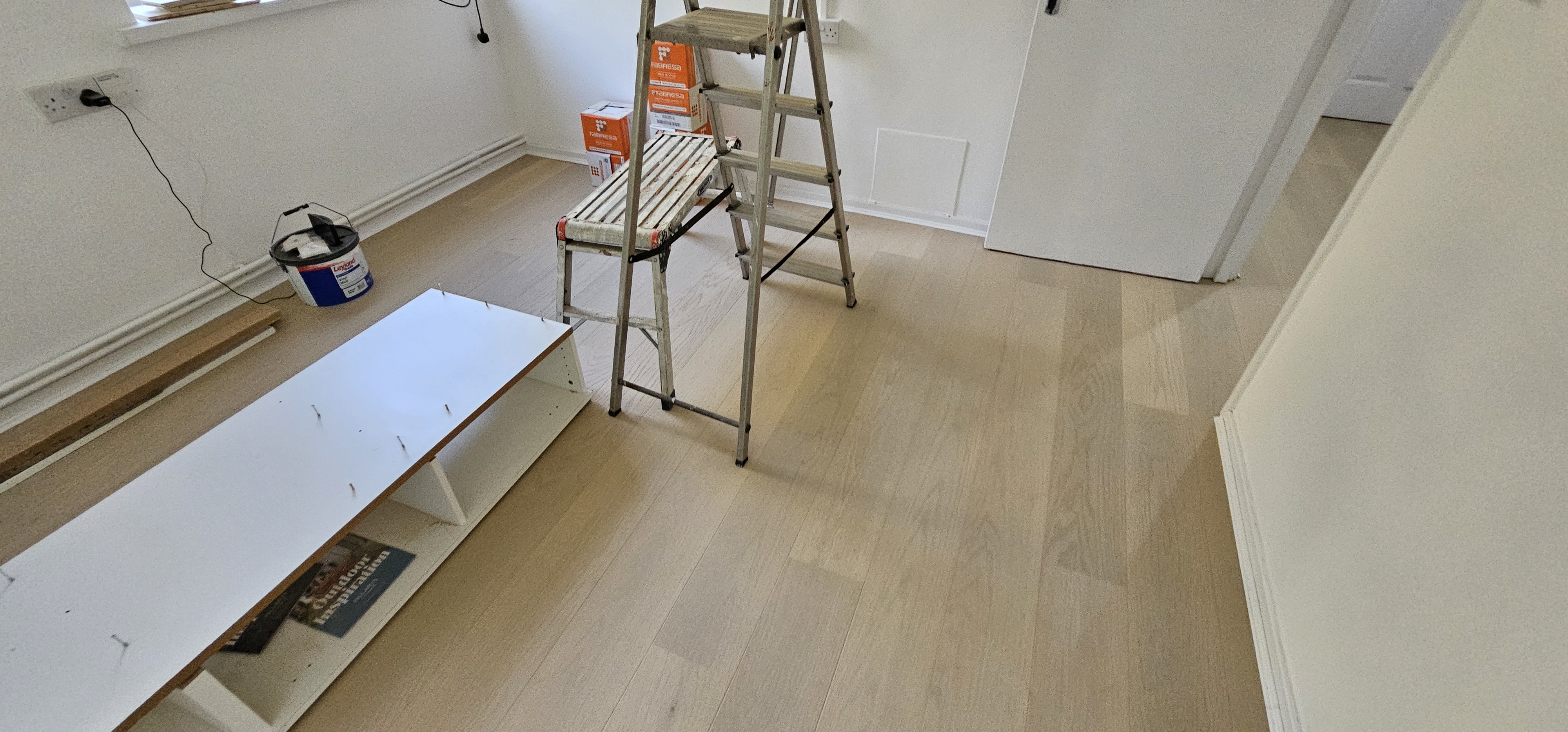 Engineered Wood floor after fitting work in NW6
