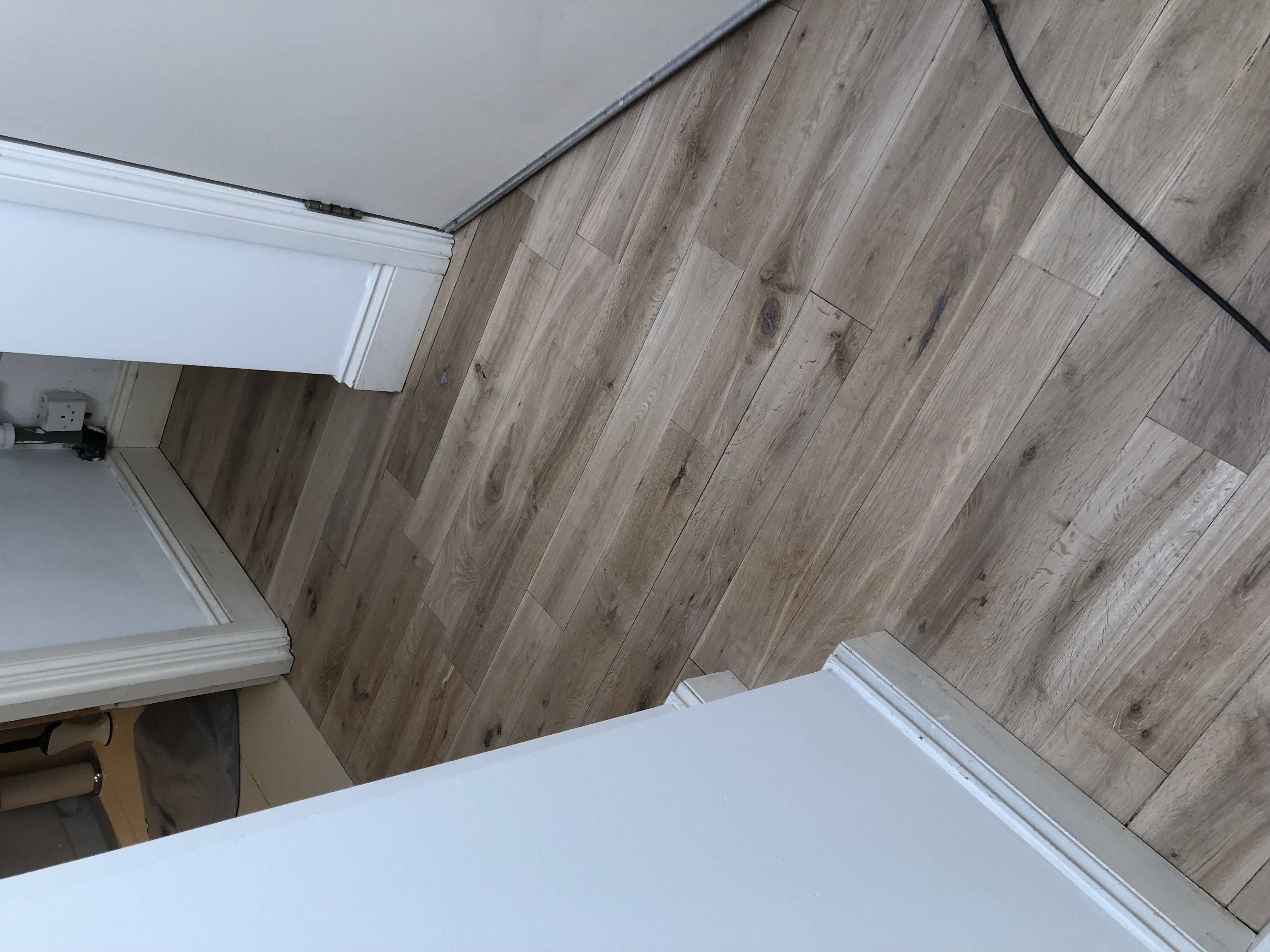 Hardwood floor after sanding work in NW6