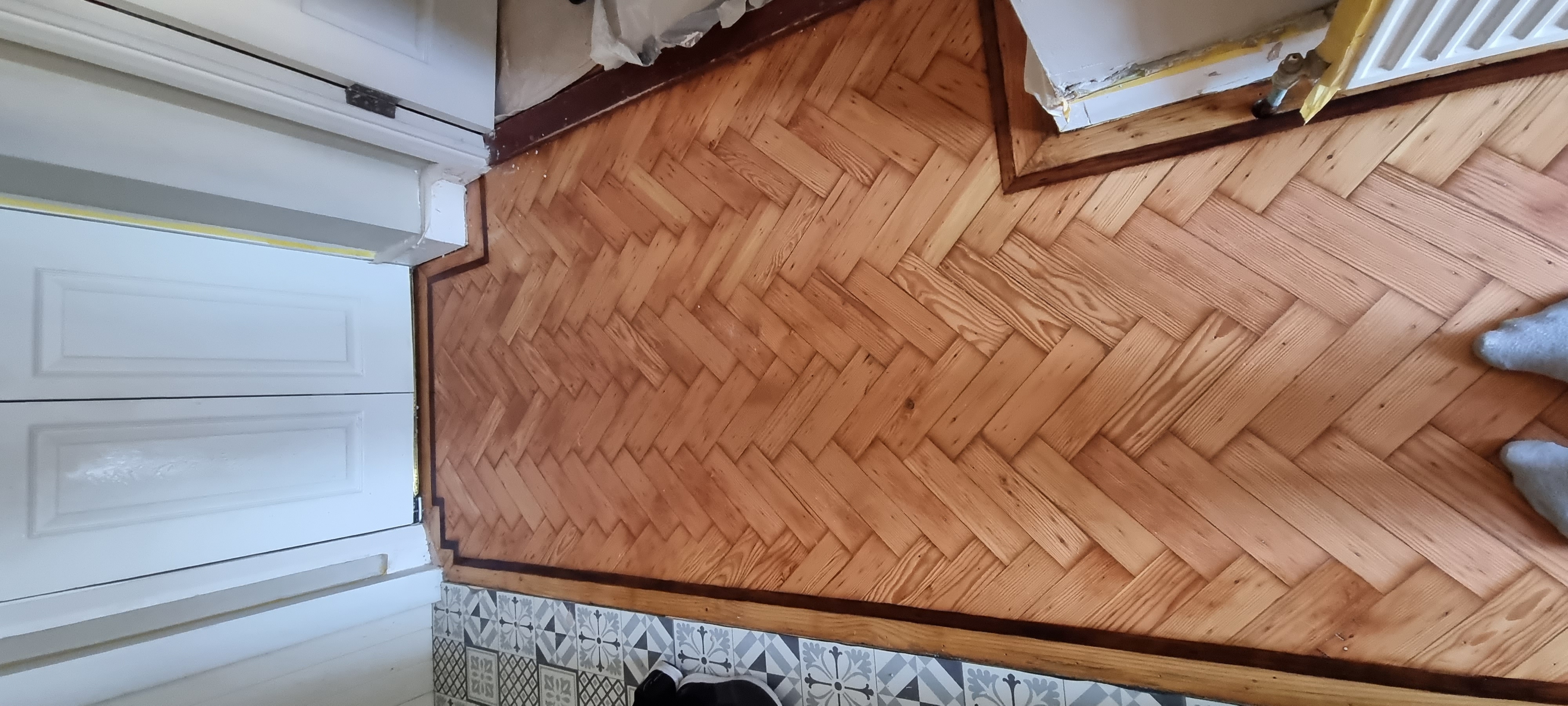 Wood Floor floor after sanding work in RM5