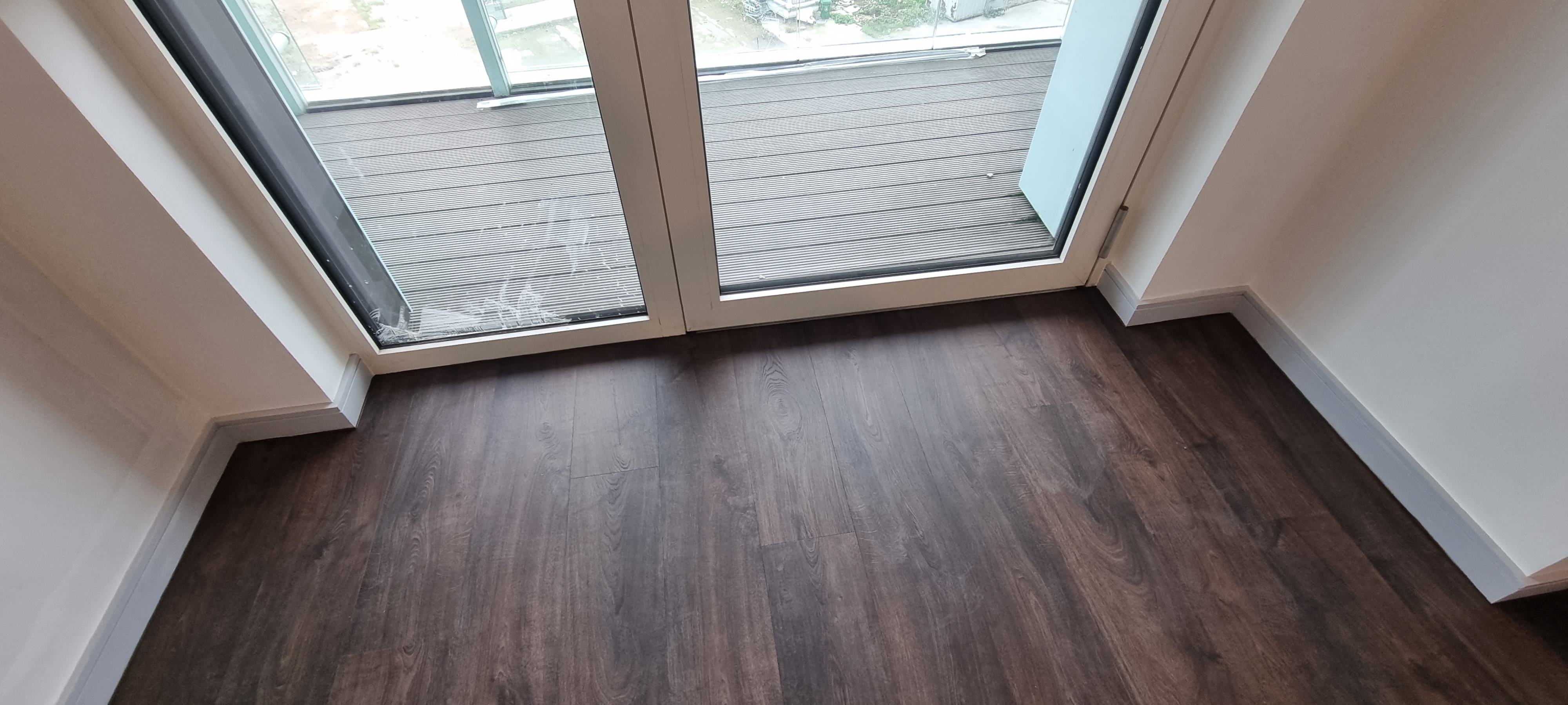 Laminate floor after fitting work in SE10