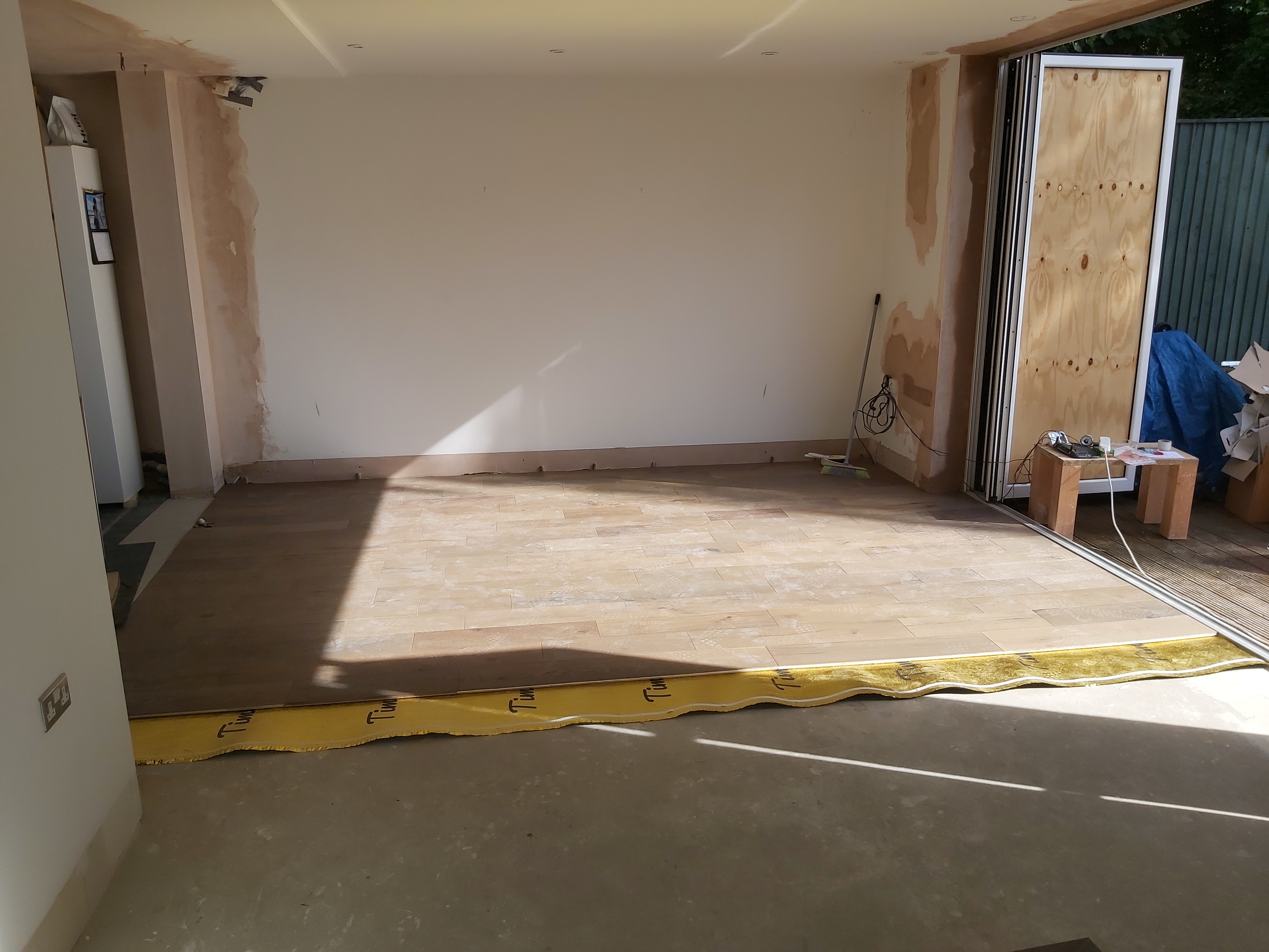 Engineered Wood floor after fitting work in SE10