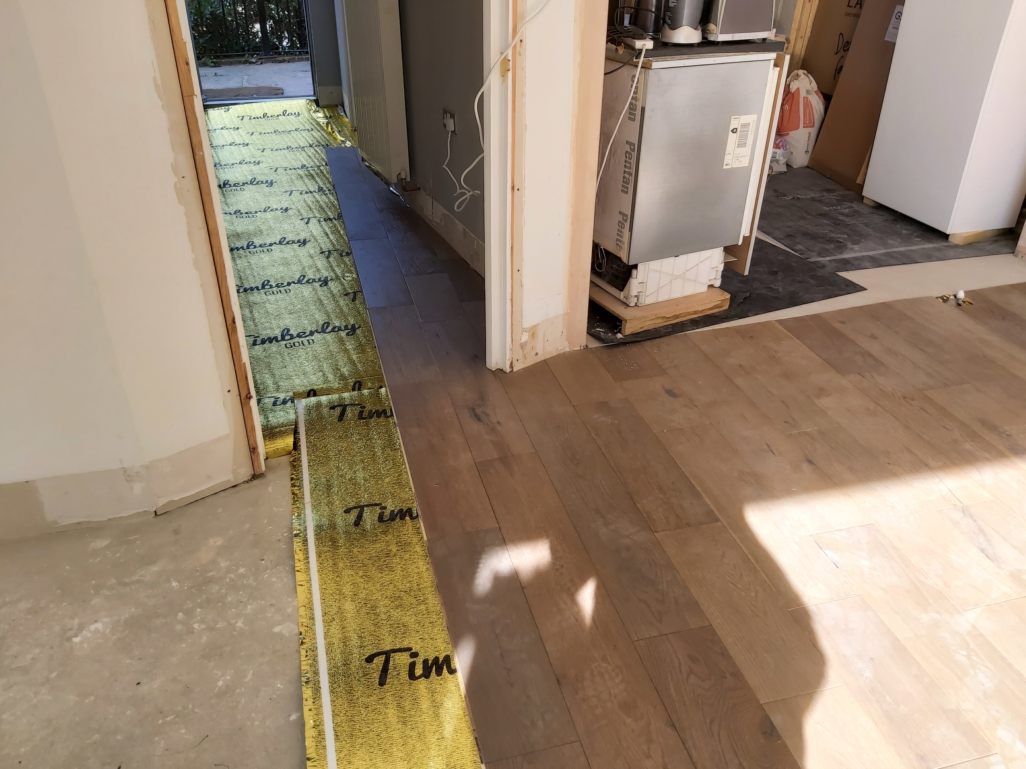 Engineered Wood floor after fitting work in SE10