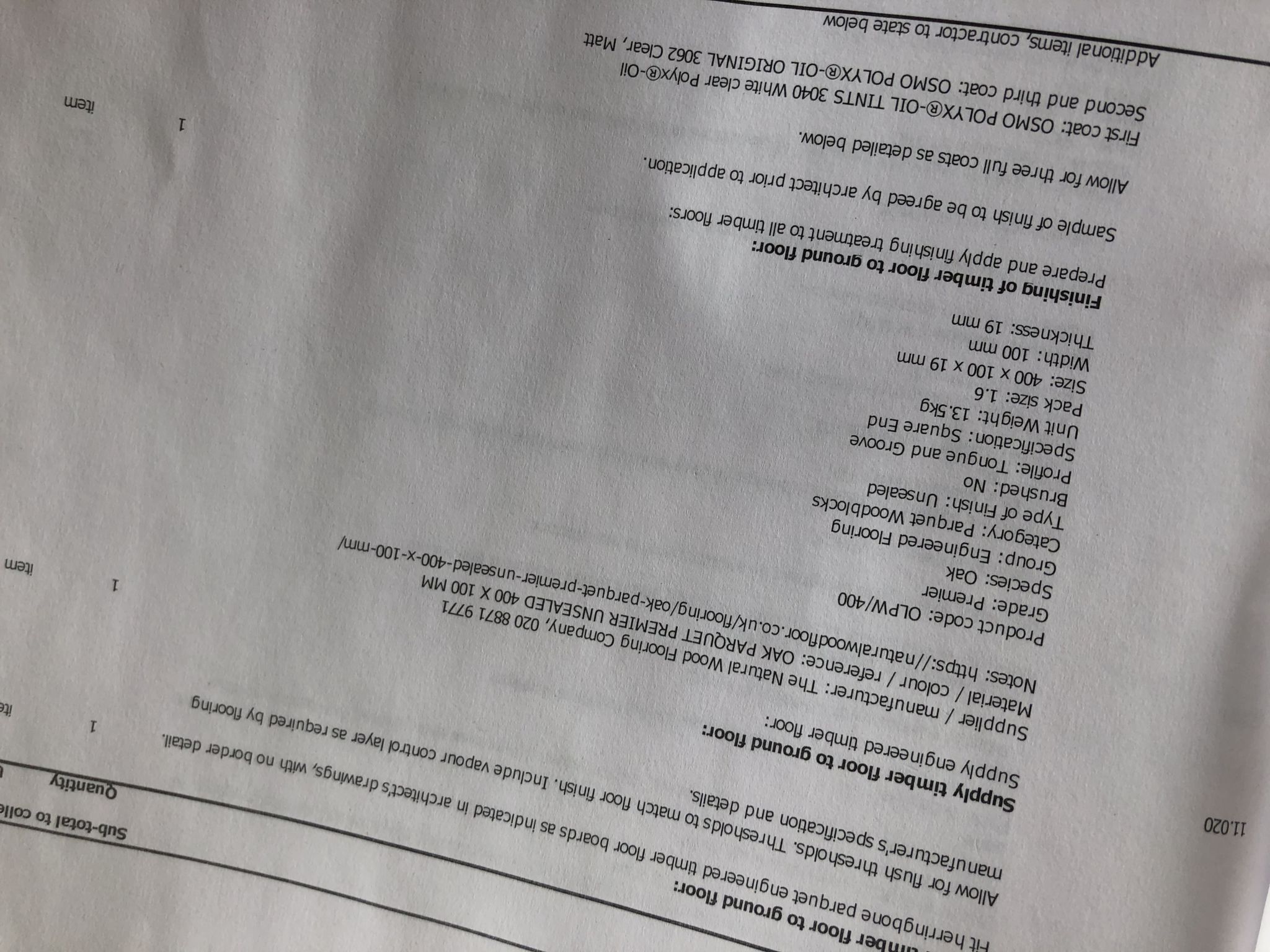 Floor condition before work at SE10