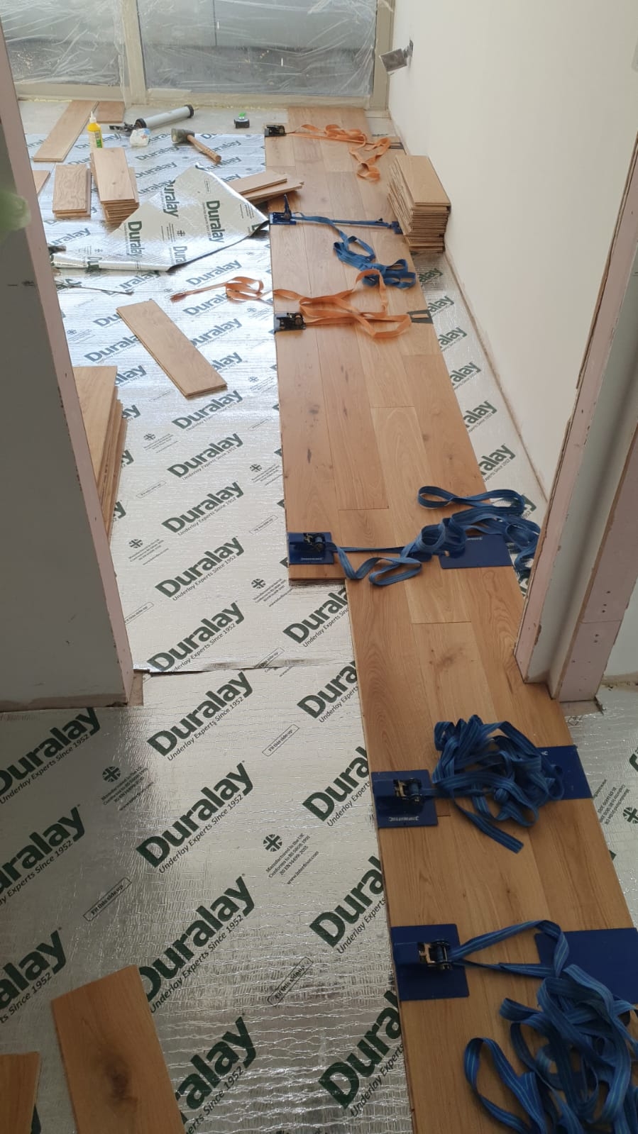 Engineered Wood floor after fitting work in SE1