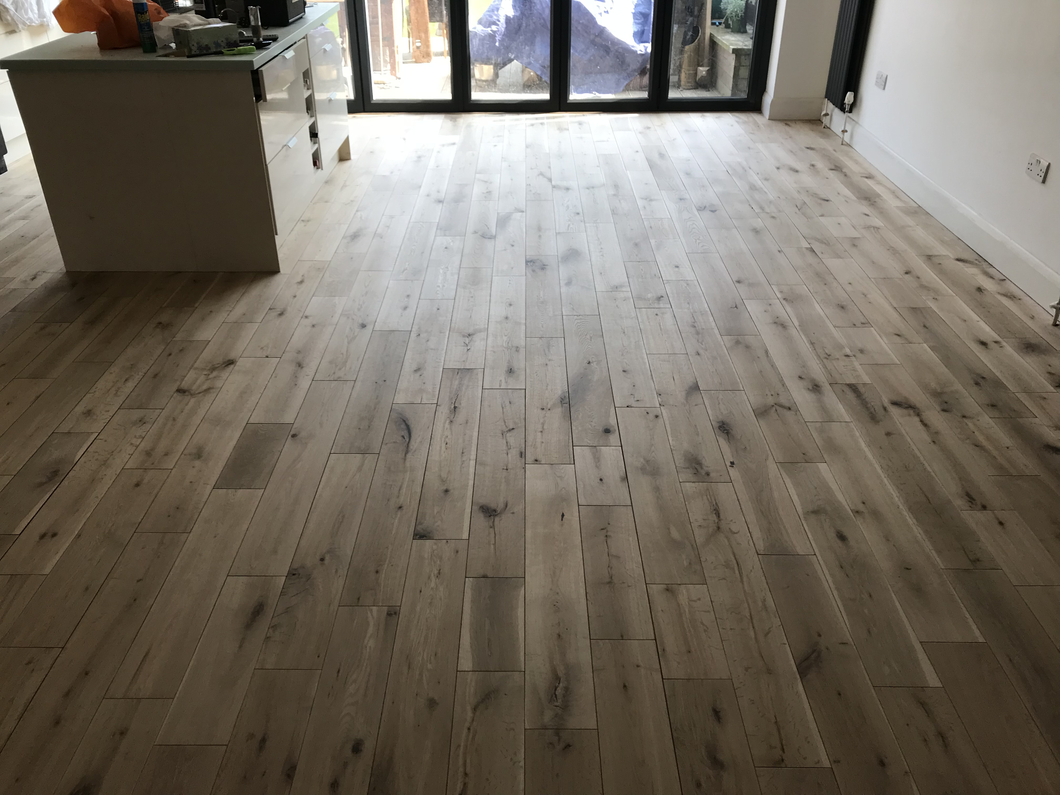 Engineered Wood floor after sanding work in SE12