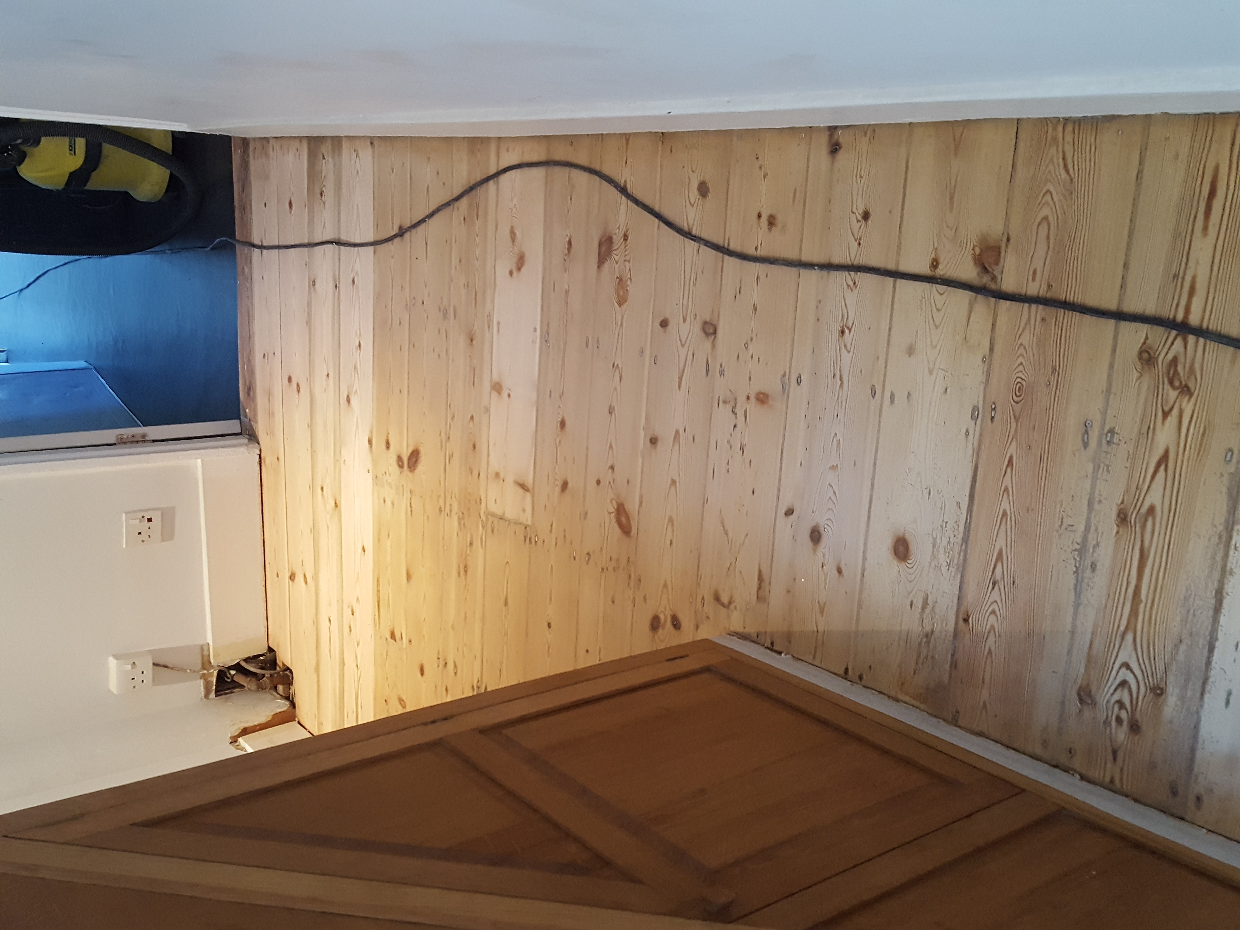 Floorboards floor after sanding work in SE13