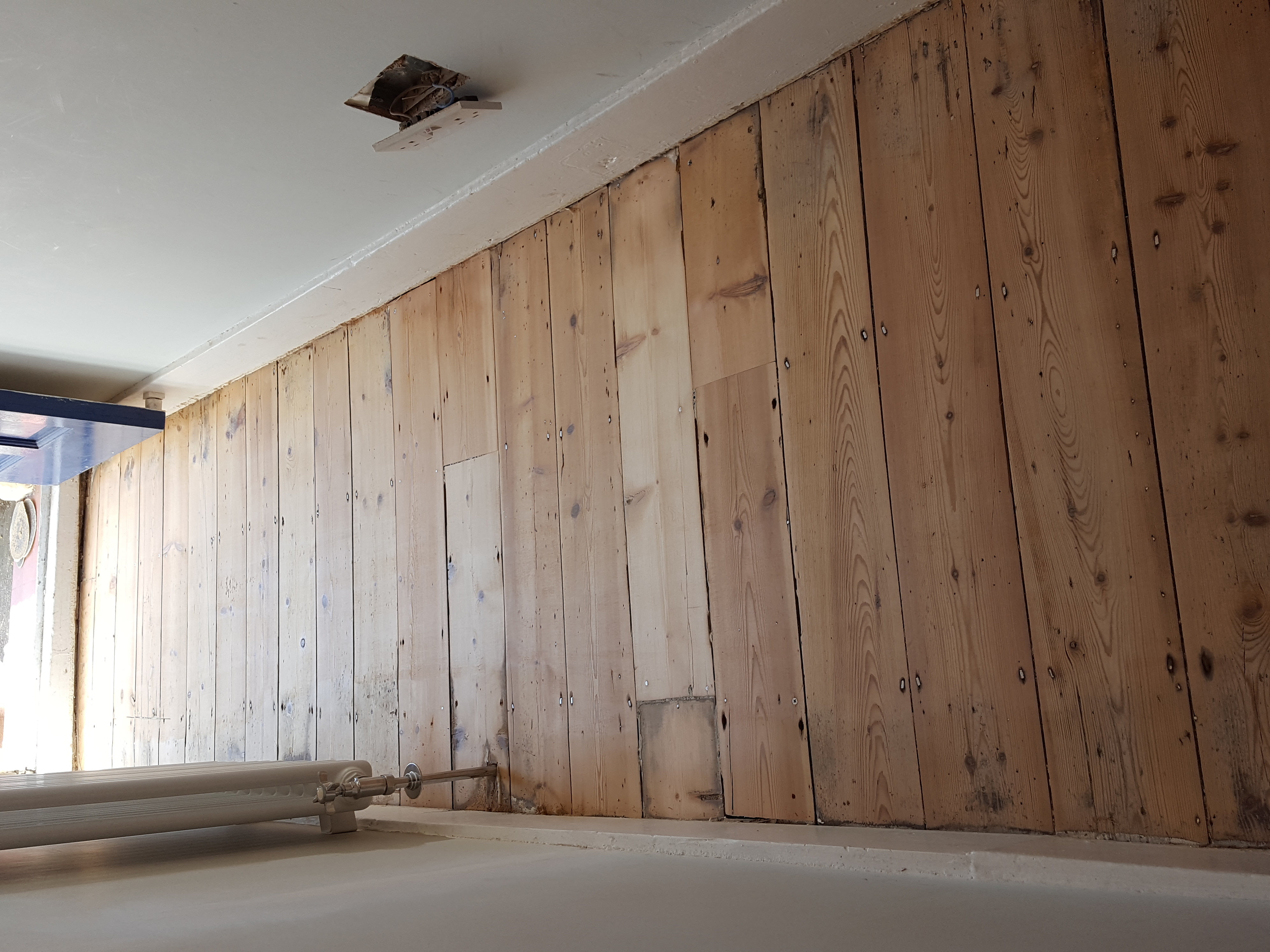 Floorboards floor after sanding work in SE13