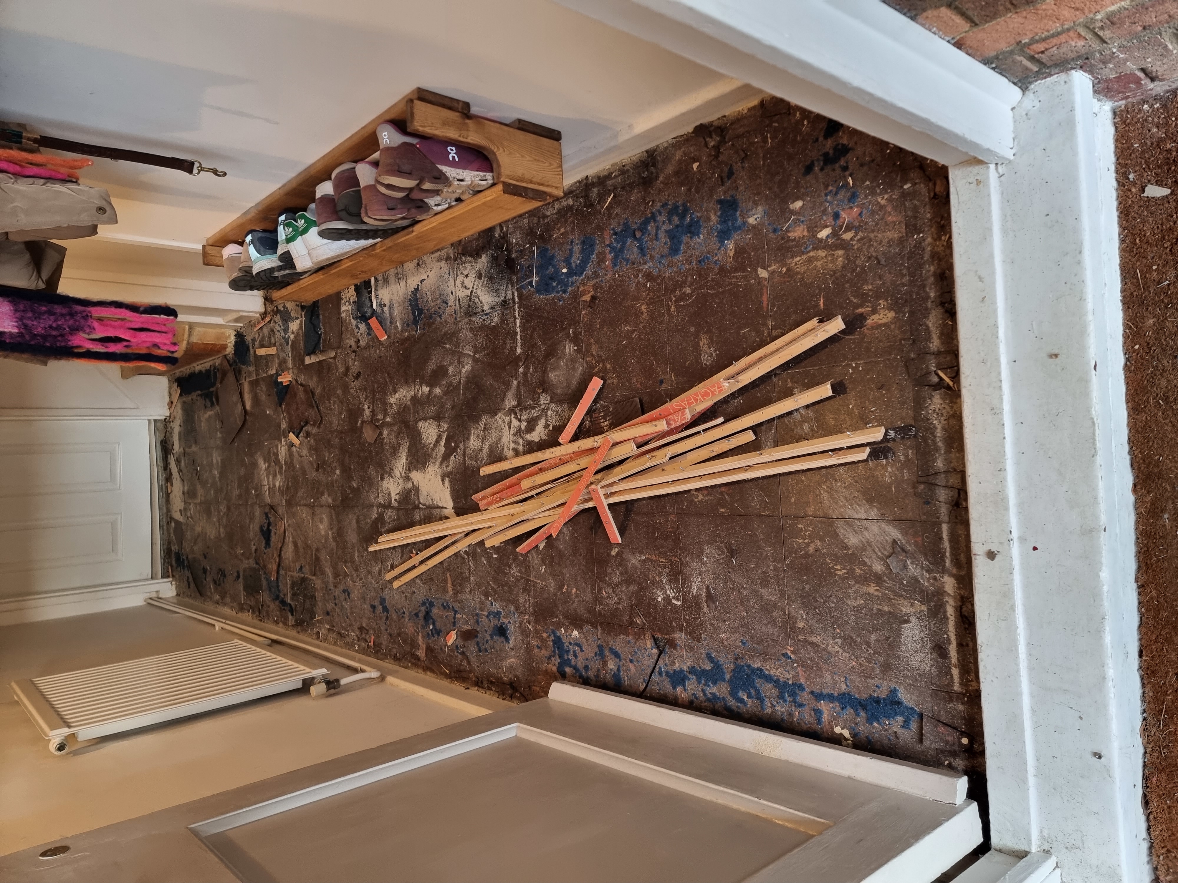 Parquet floor after fitting work in SE15
