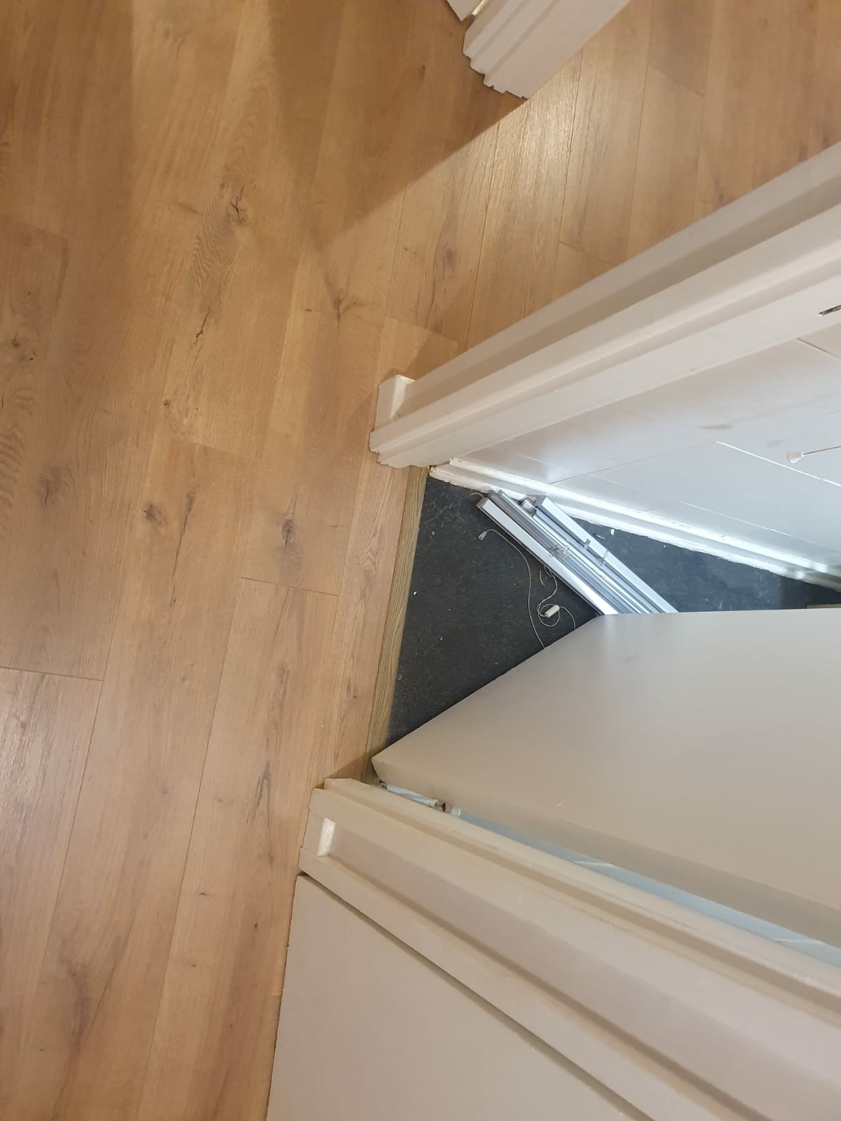 Laminate floor after fitting work in SE16