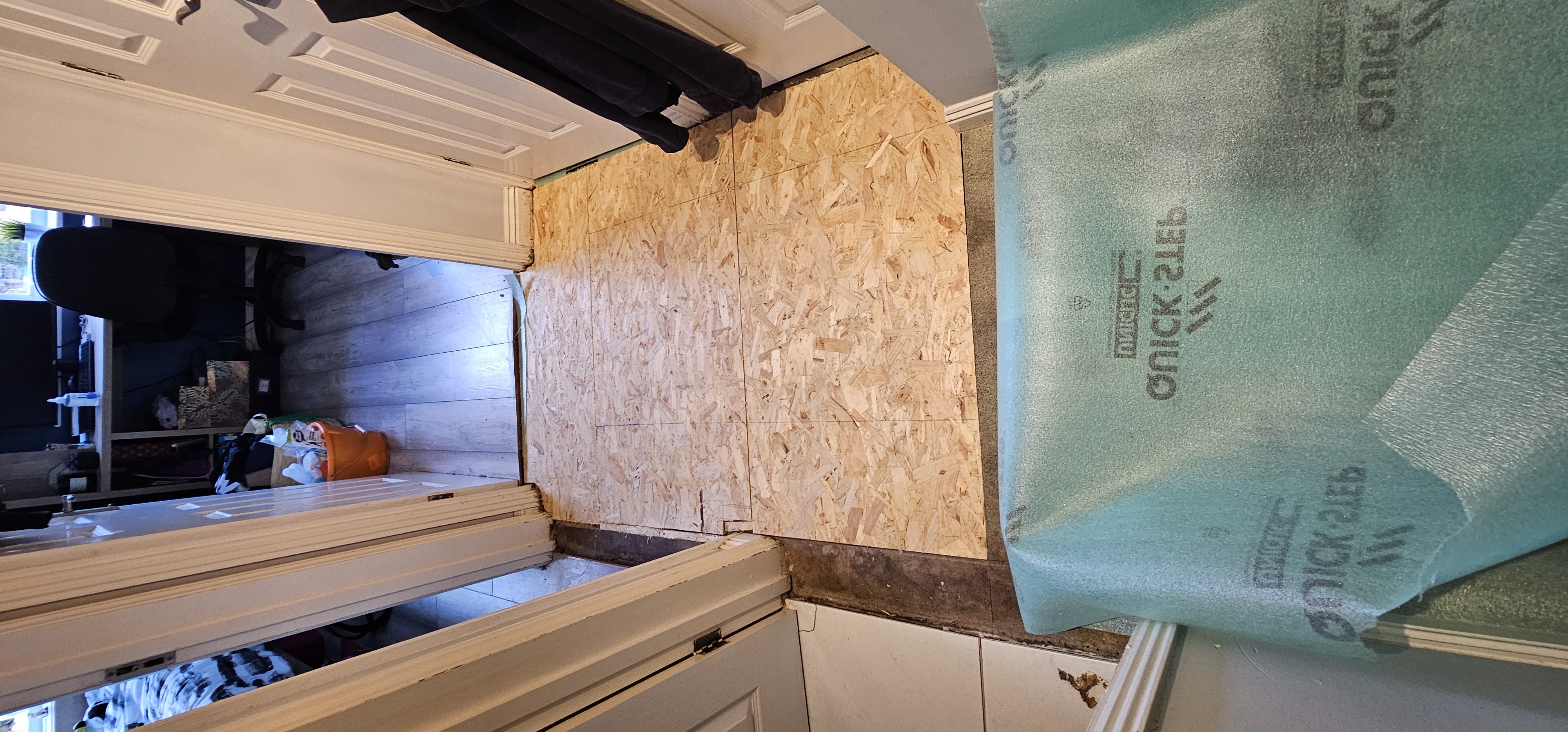 Laminate floor after fitting work in SE16