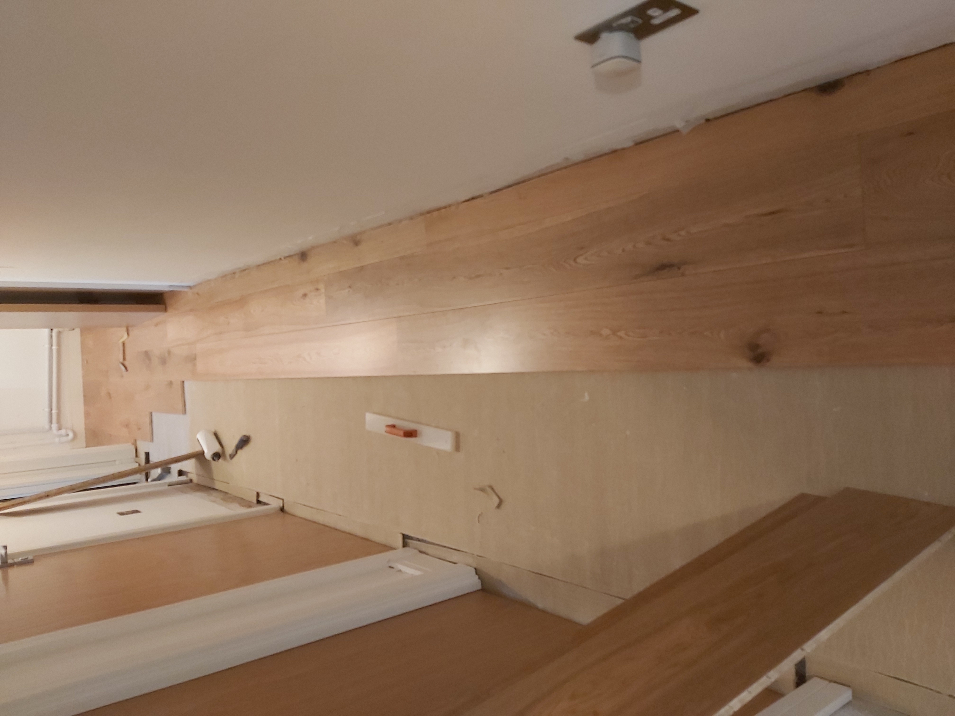 Engineered Wood floor after fitting work in SE17