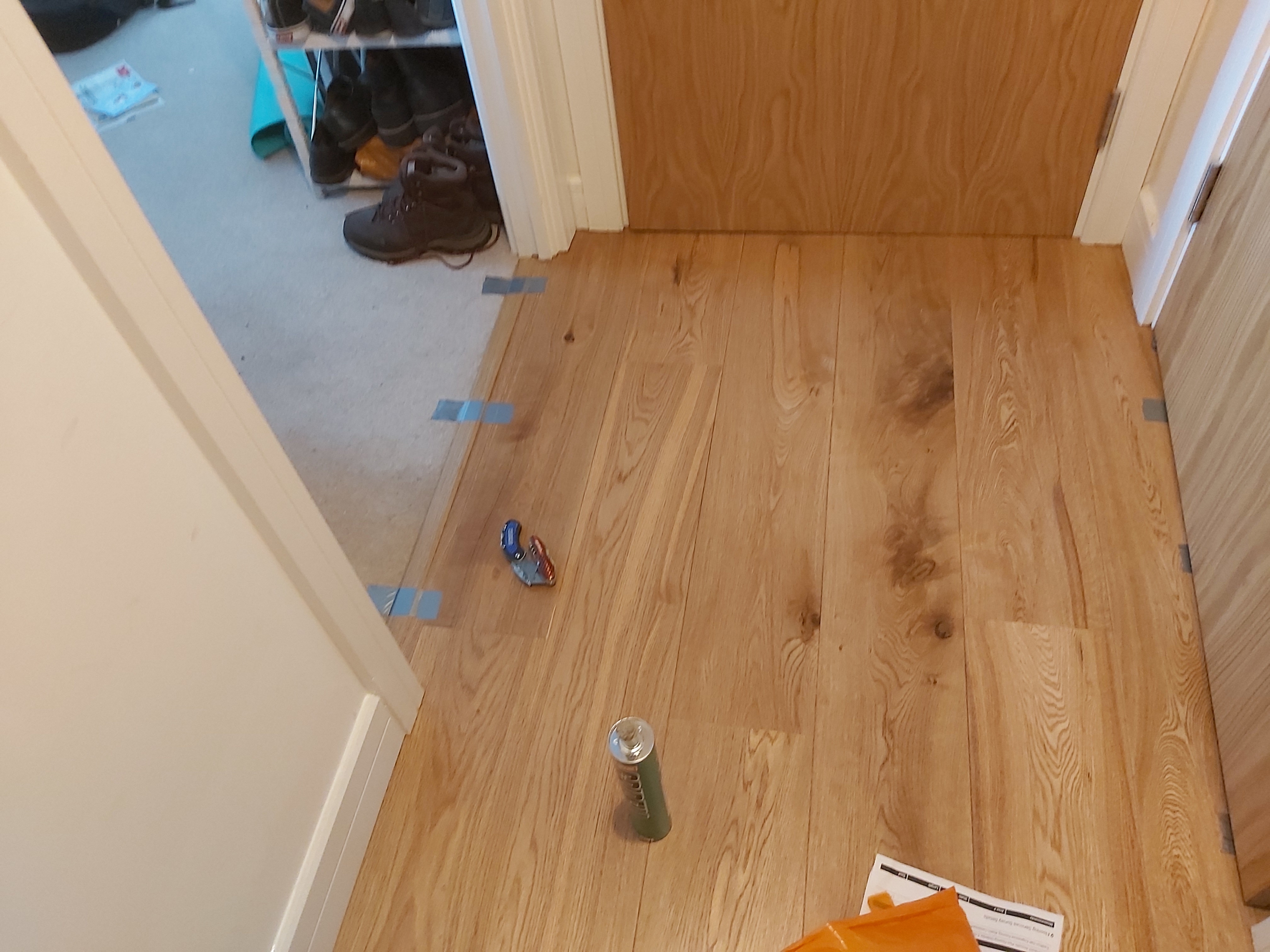 Wood Floor floor after fitting work in SE17