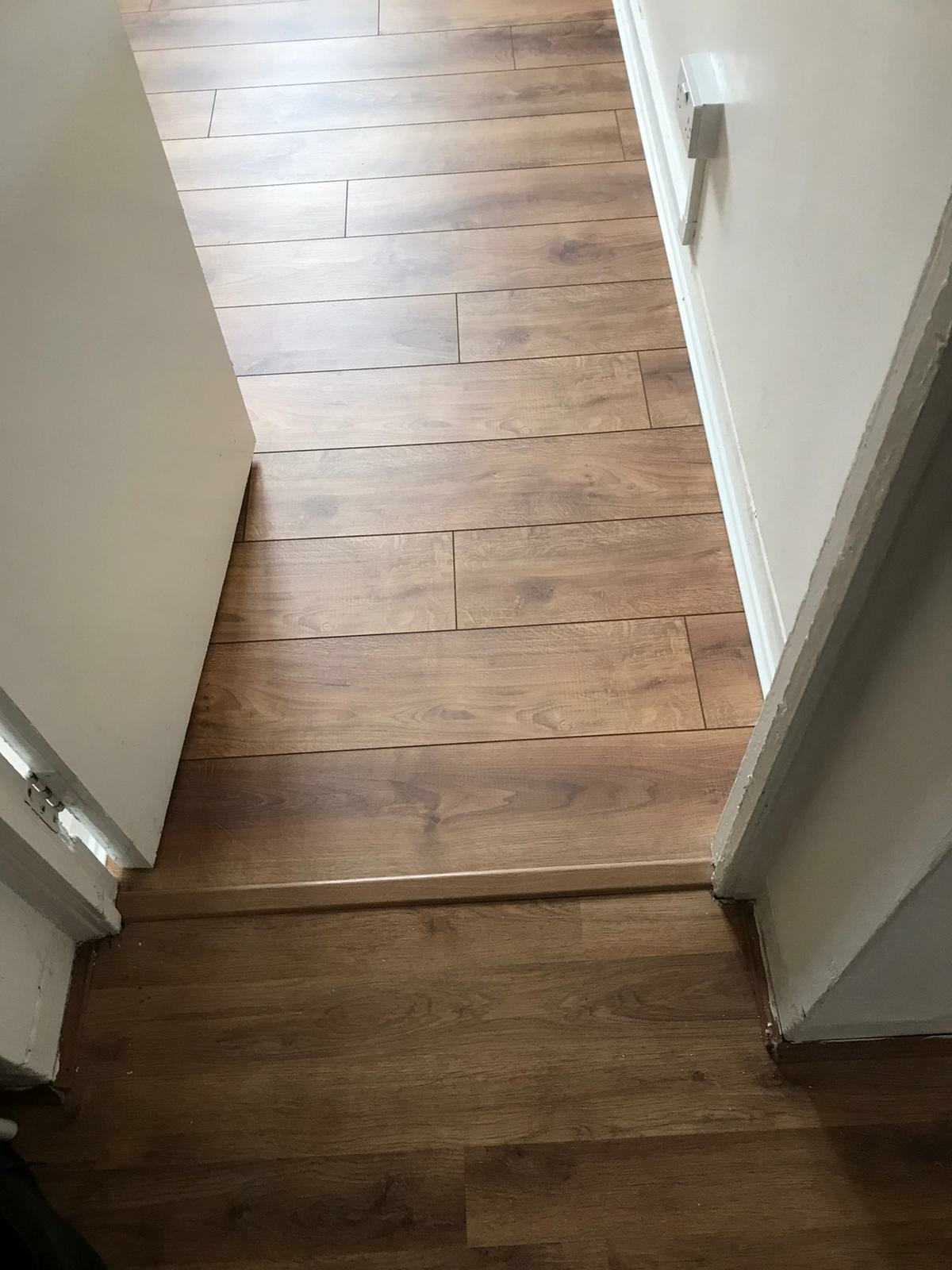 Laminate floor after fitting work in SE18