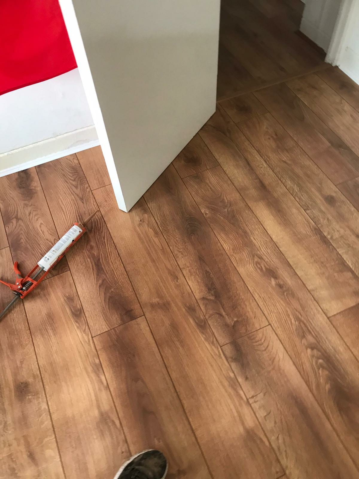 Laminate floor after fitting work in SE18