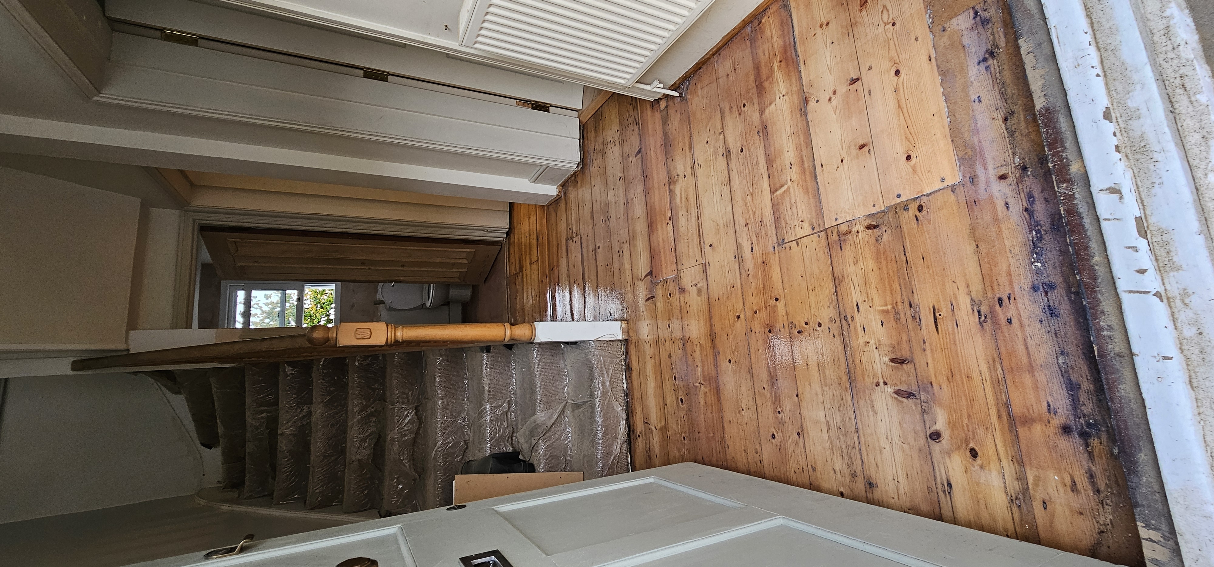 Laminate floor after sanding work in SE19