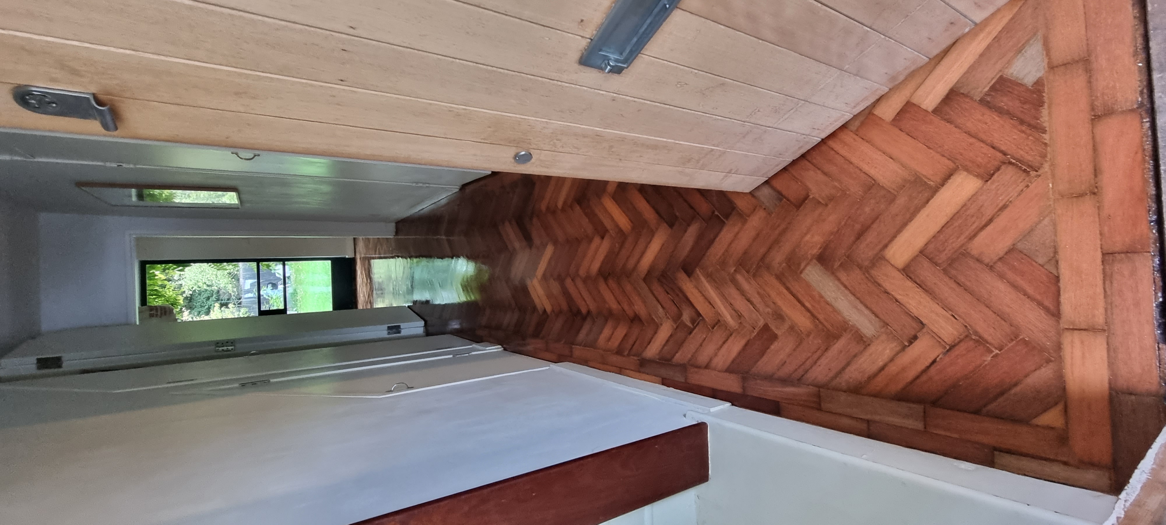 Parquet floor after sanding work in SE21