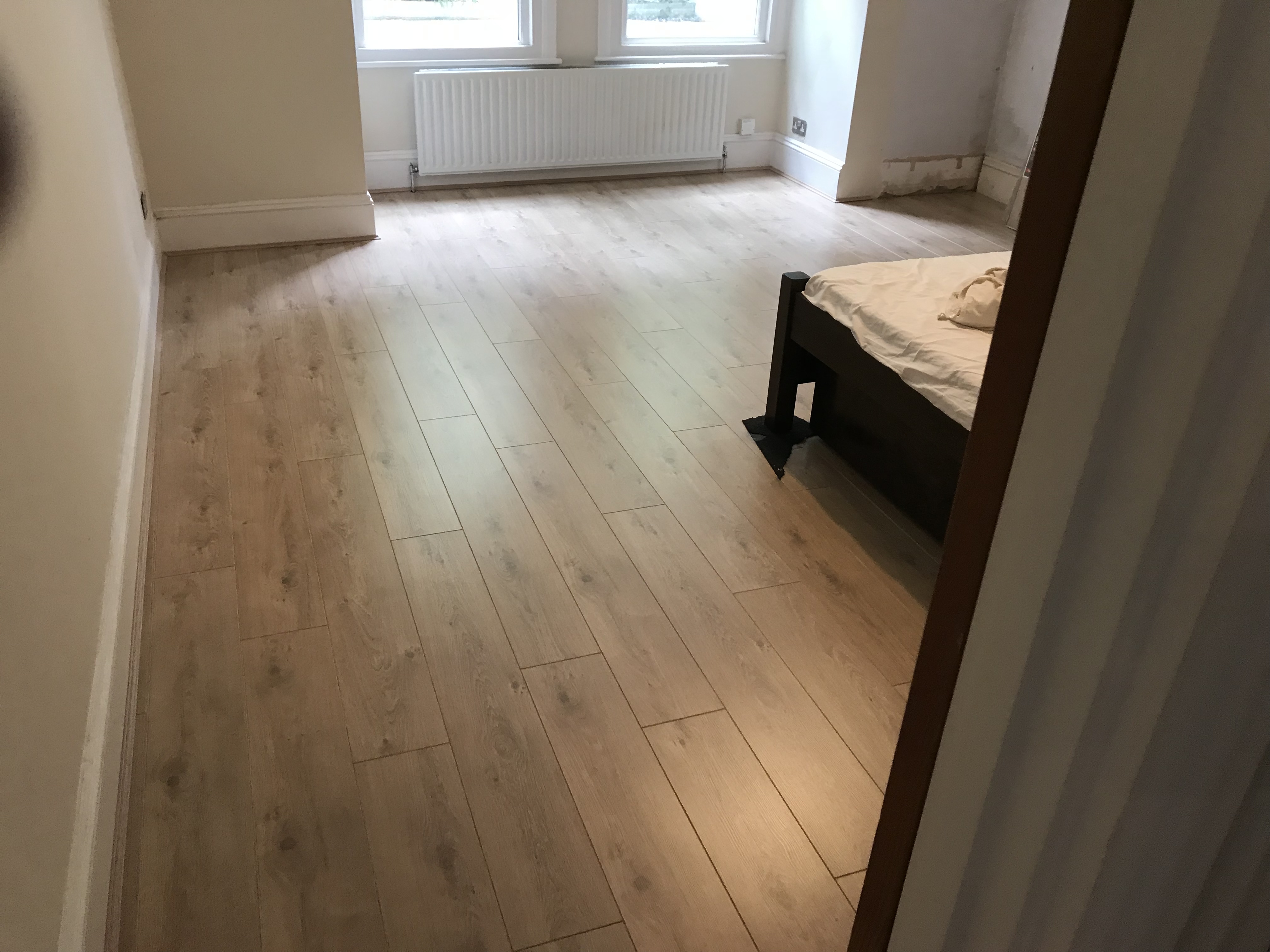 Laminate floor after fitting work in SE24
