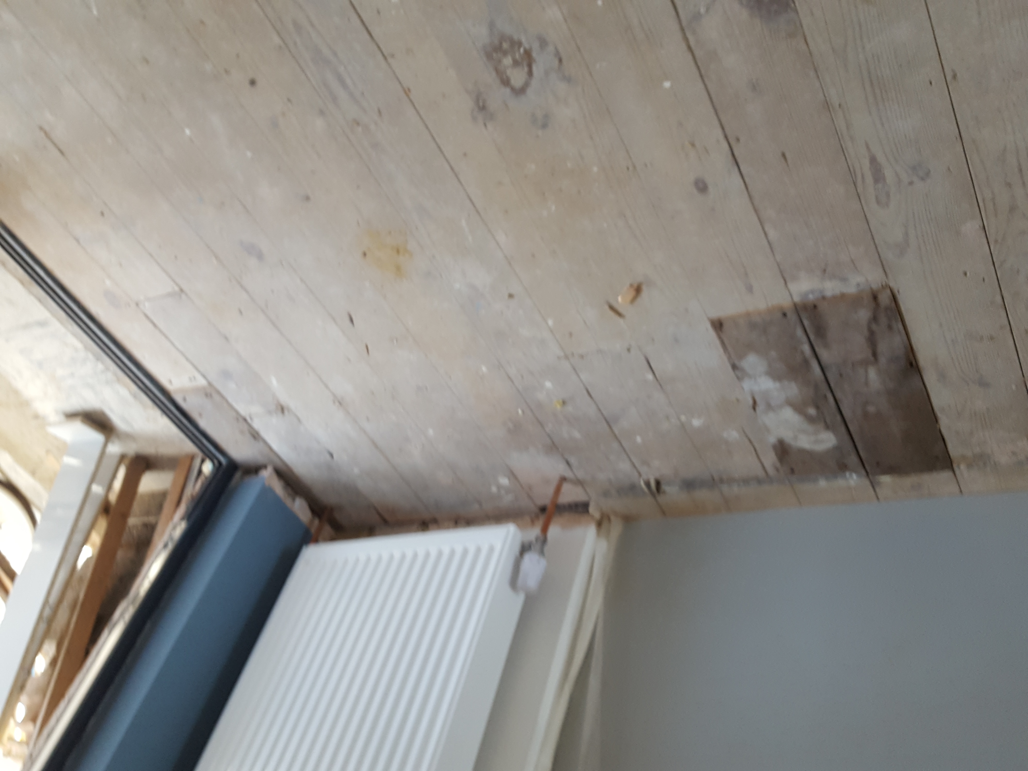 Floorboards floor after sanding work in SE25