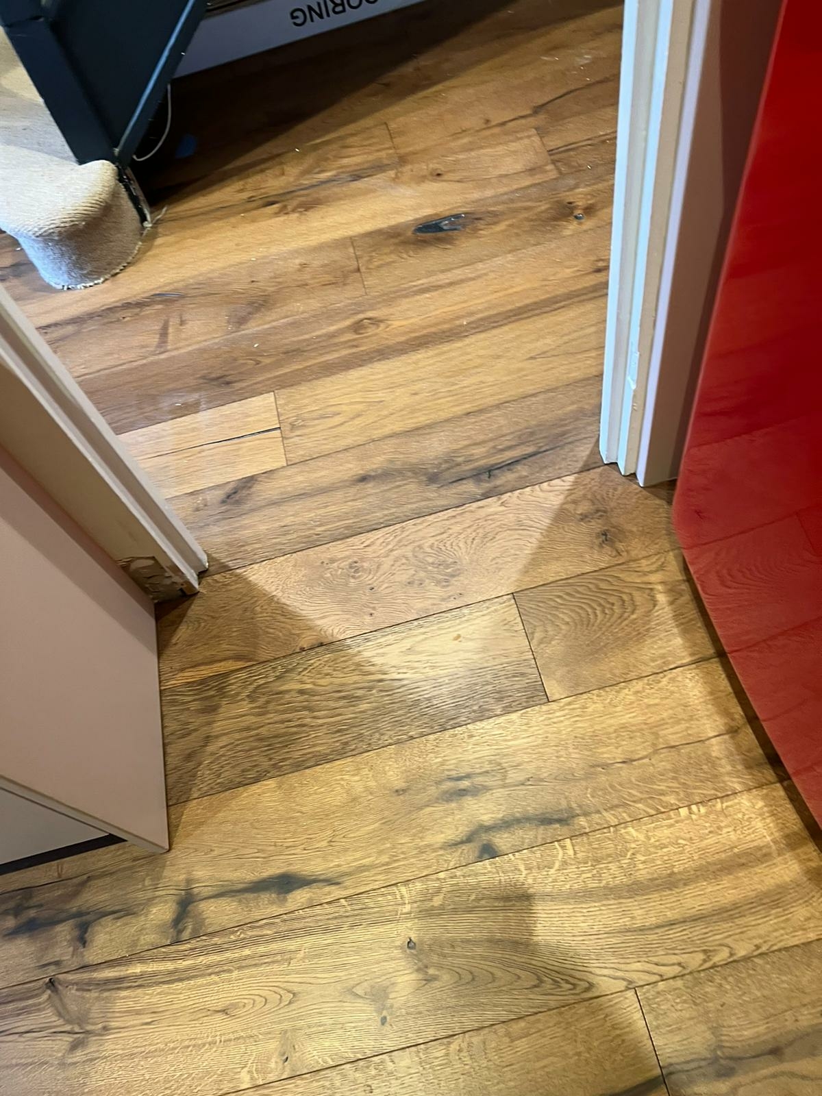 Engineered Wood floor after fitting work in SE27