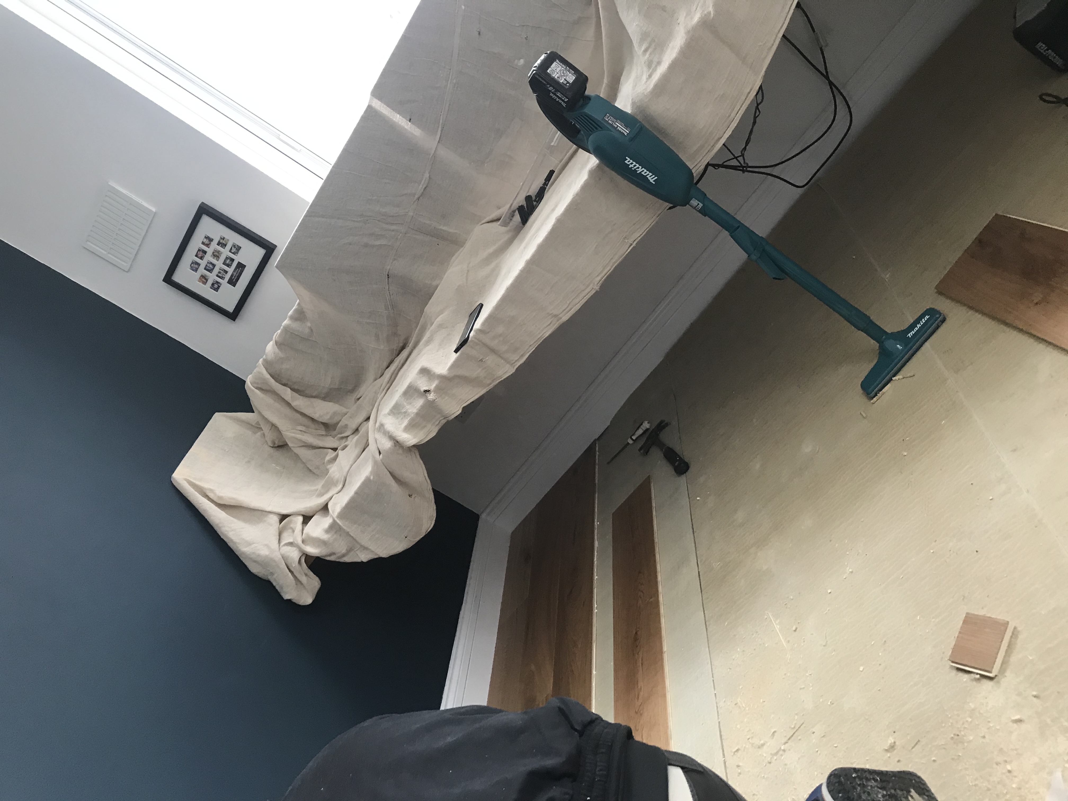 Engineered Wood floor after fitting work in SE2