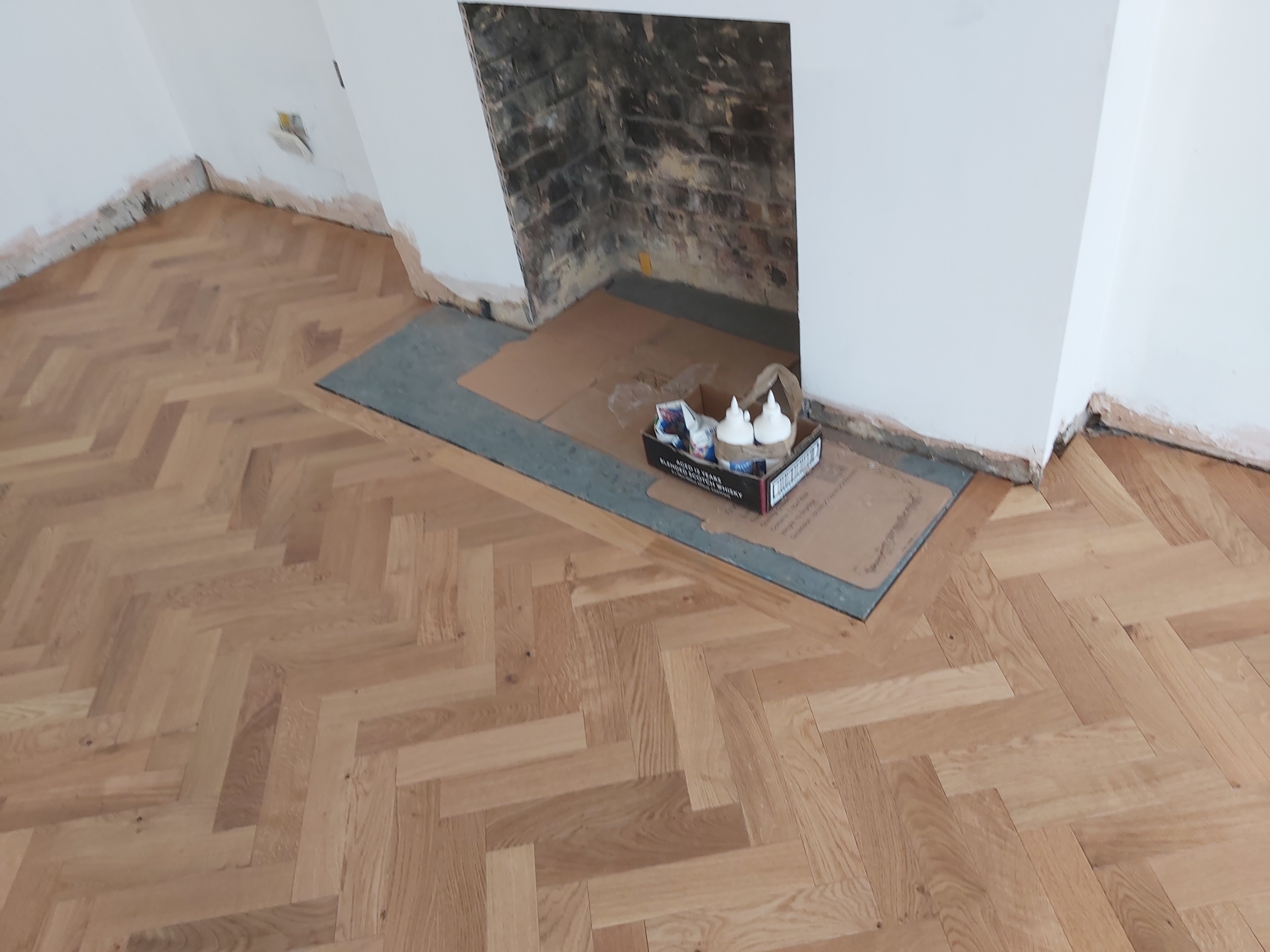 Parquet floor after fitting work in SE3