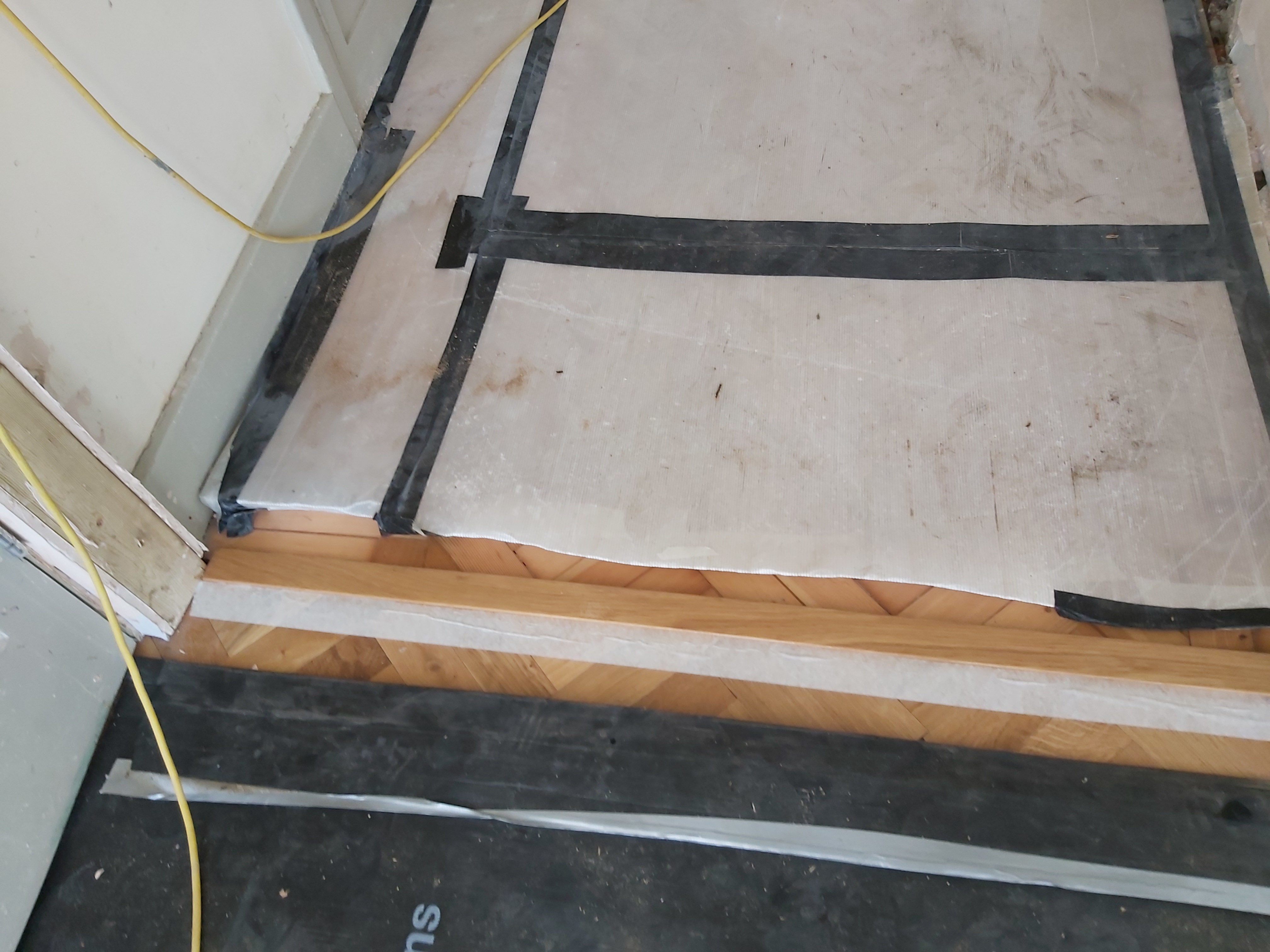 Parquet floor after fitting work in SE3