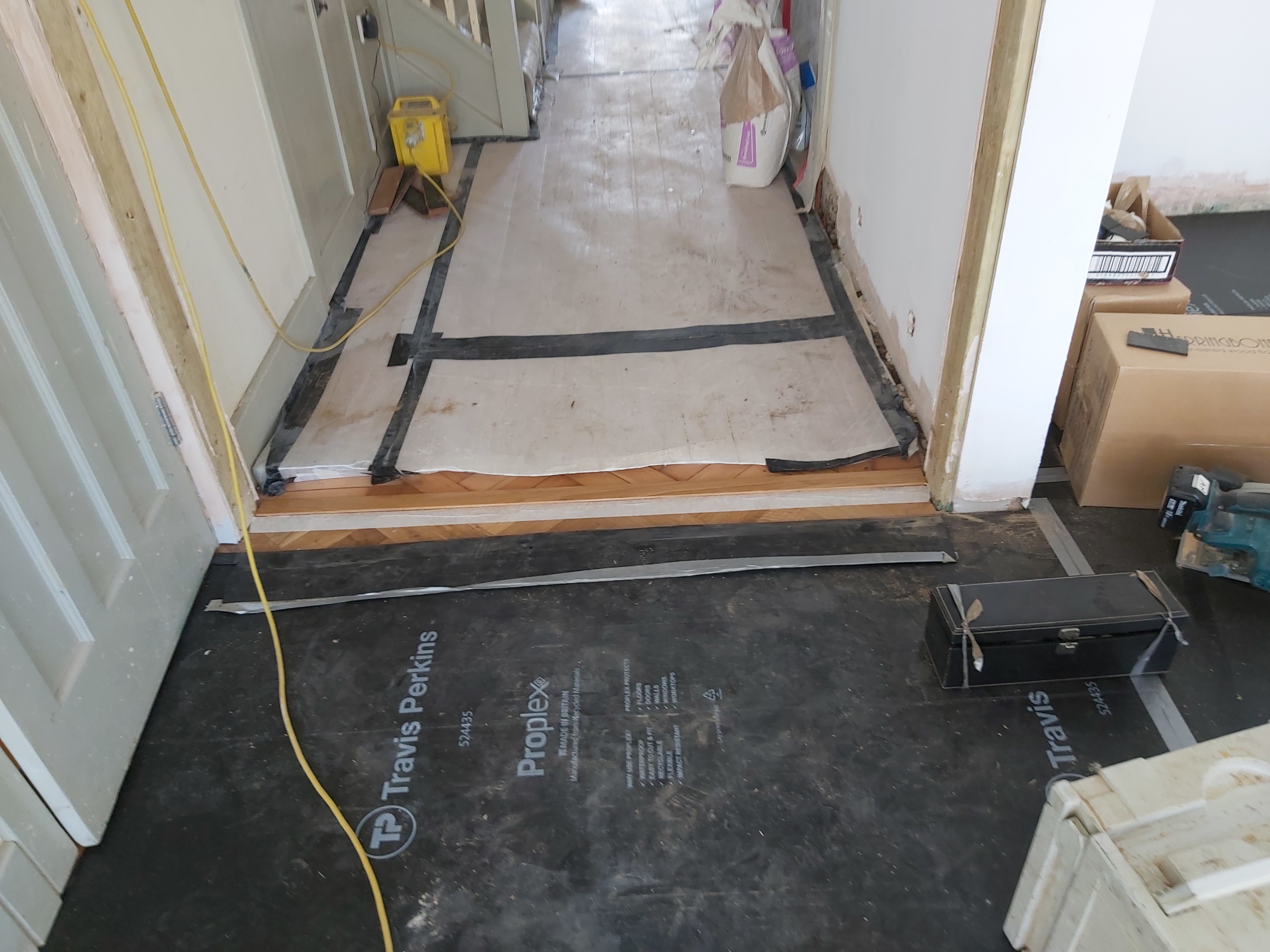 Parquet floor after fitting work in SE3