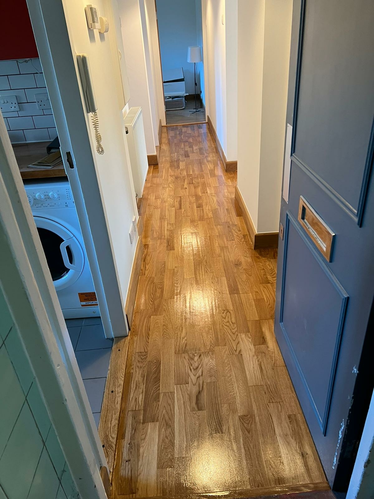 Engineered Wood floor after sanding work in SE5