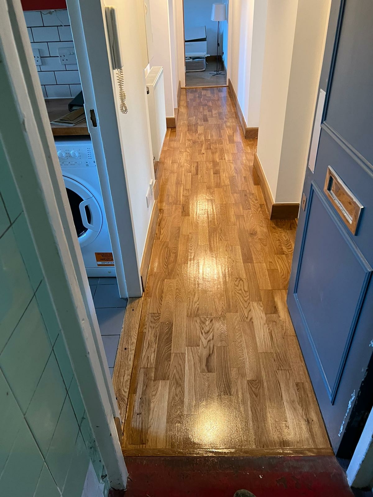 Engineered Wood floor after sanding work in SE5