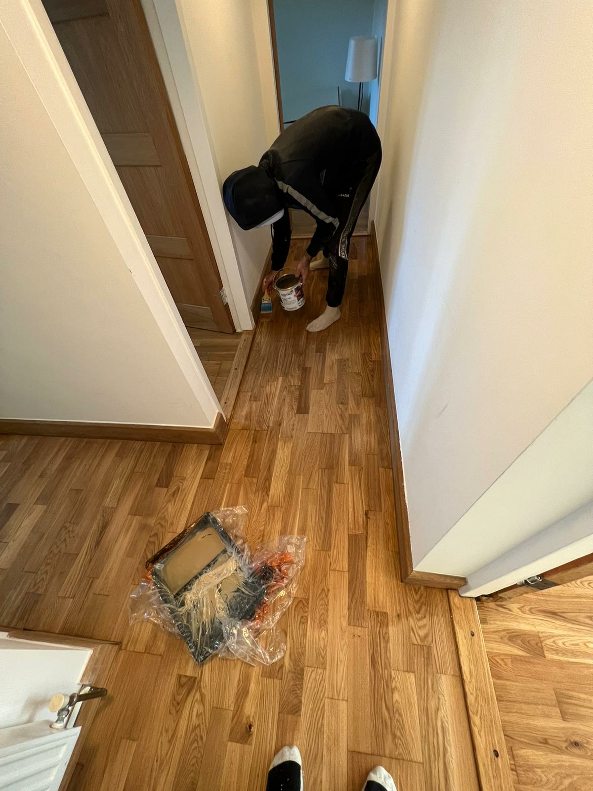 Engineered Wood floor after sanding work in SE5