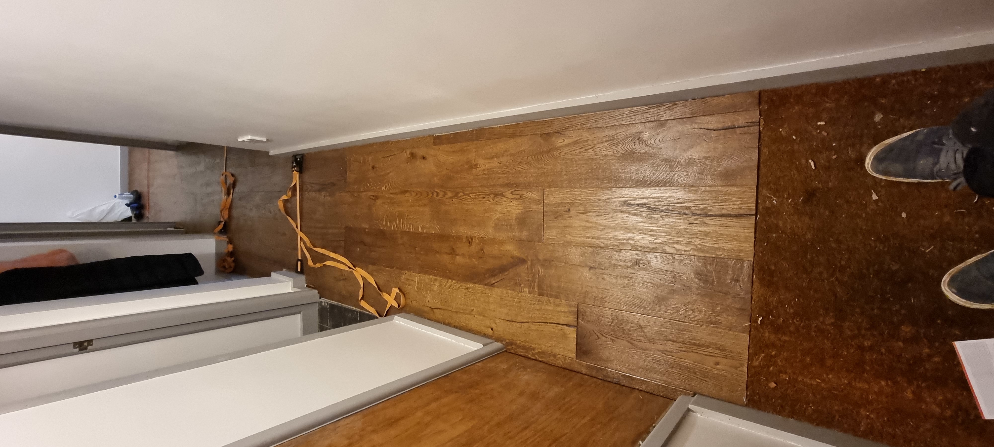 Engineered Wood floor after fitting work in SE5