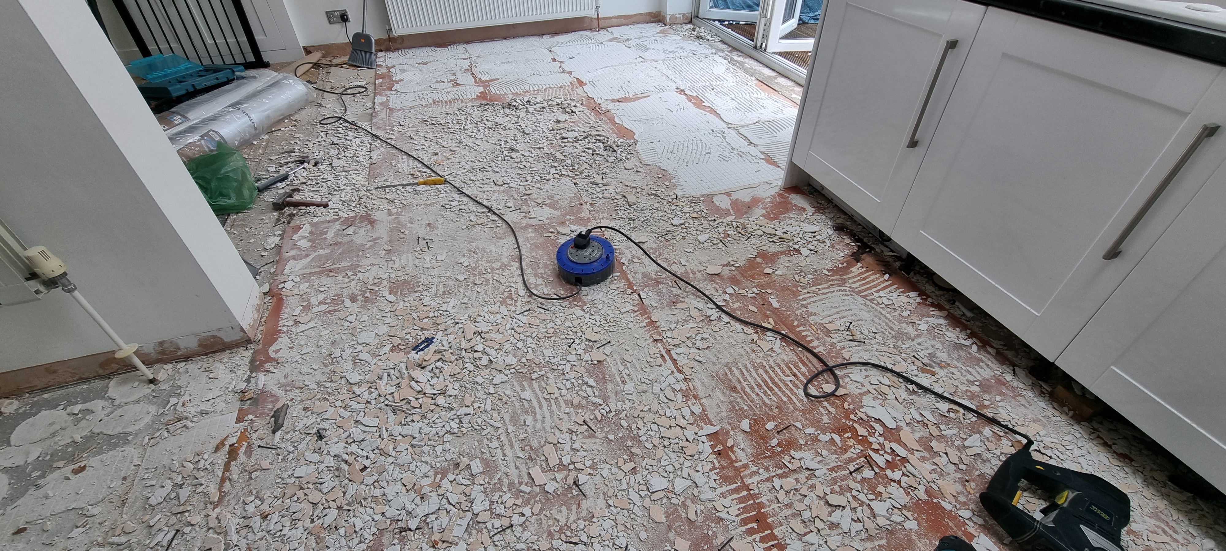 Herringbone Parquet floor after fitting work in SE7