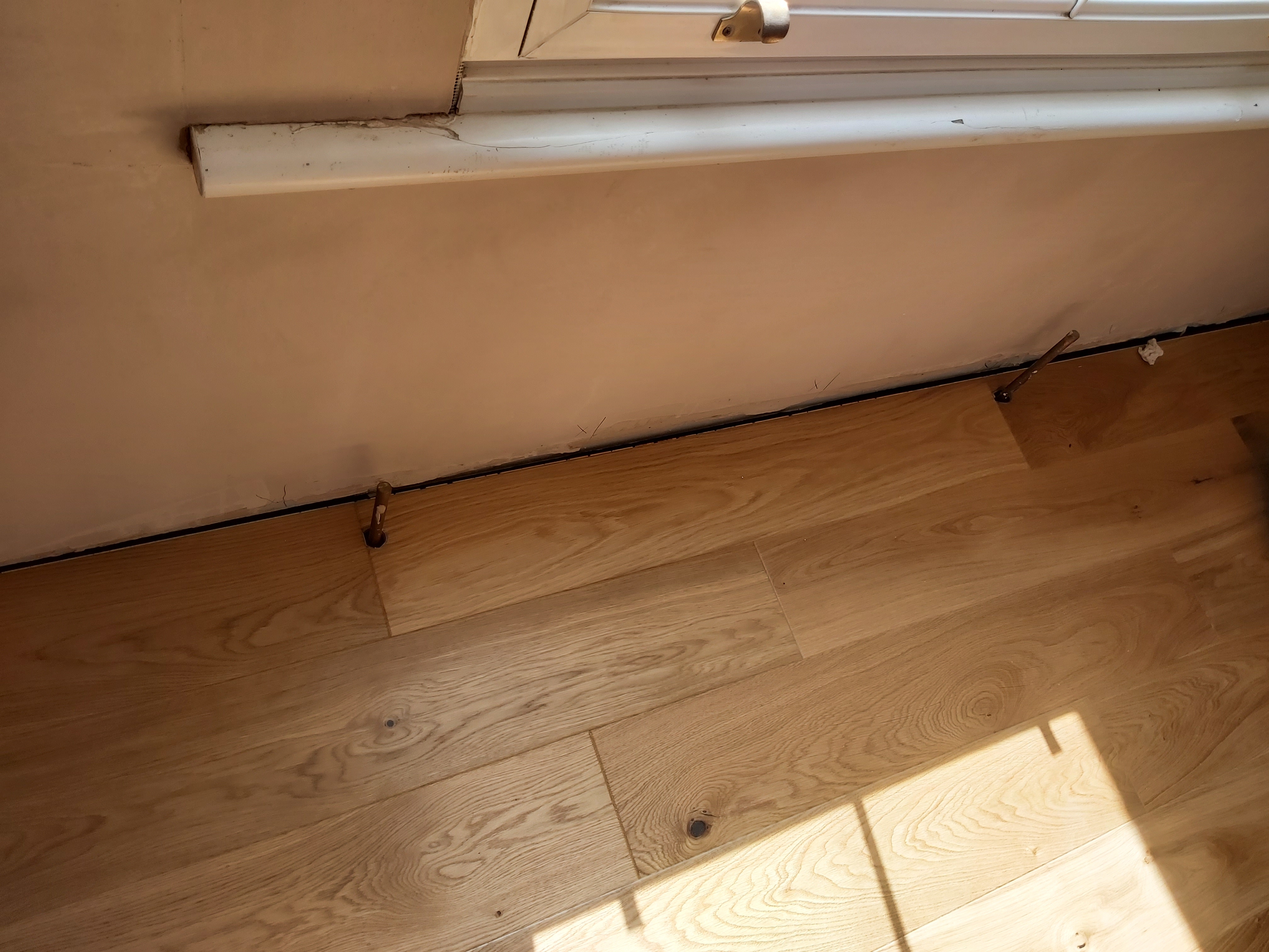 Engineered Wood floor after fitting work in SE7