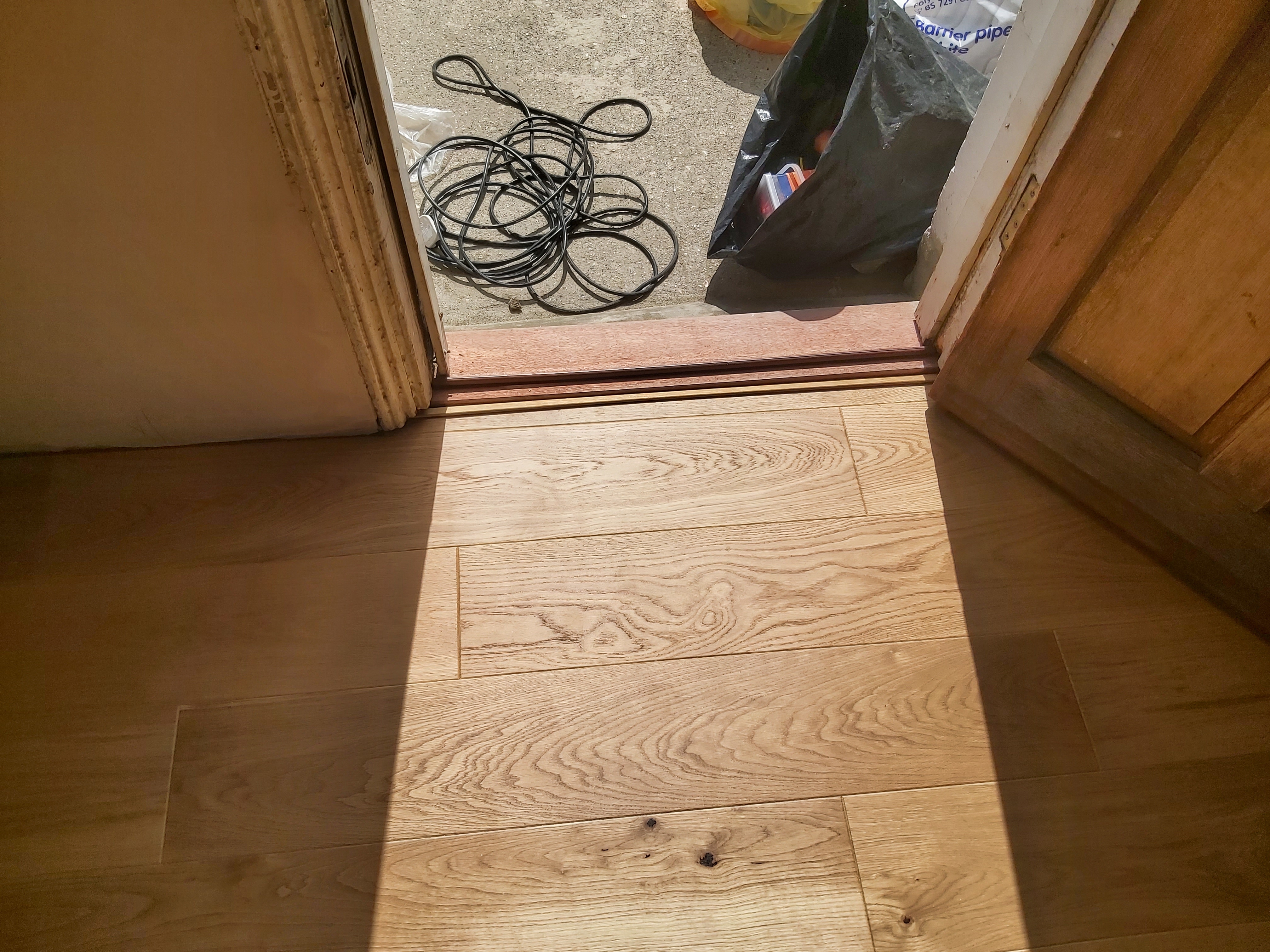 Engineered Wood floor after fitting work in SE7