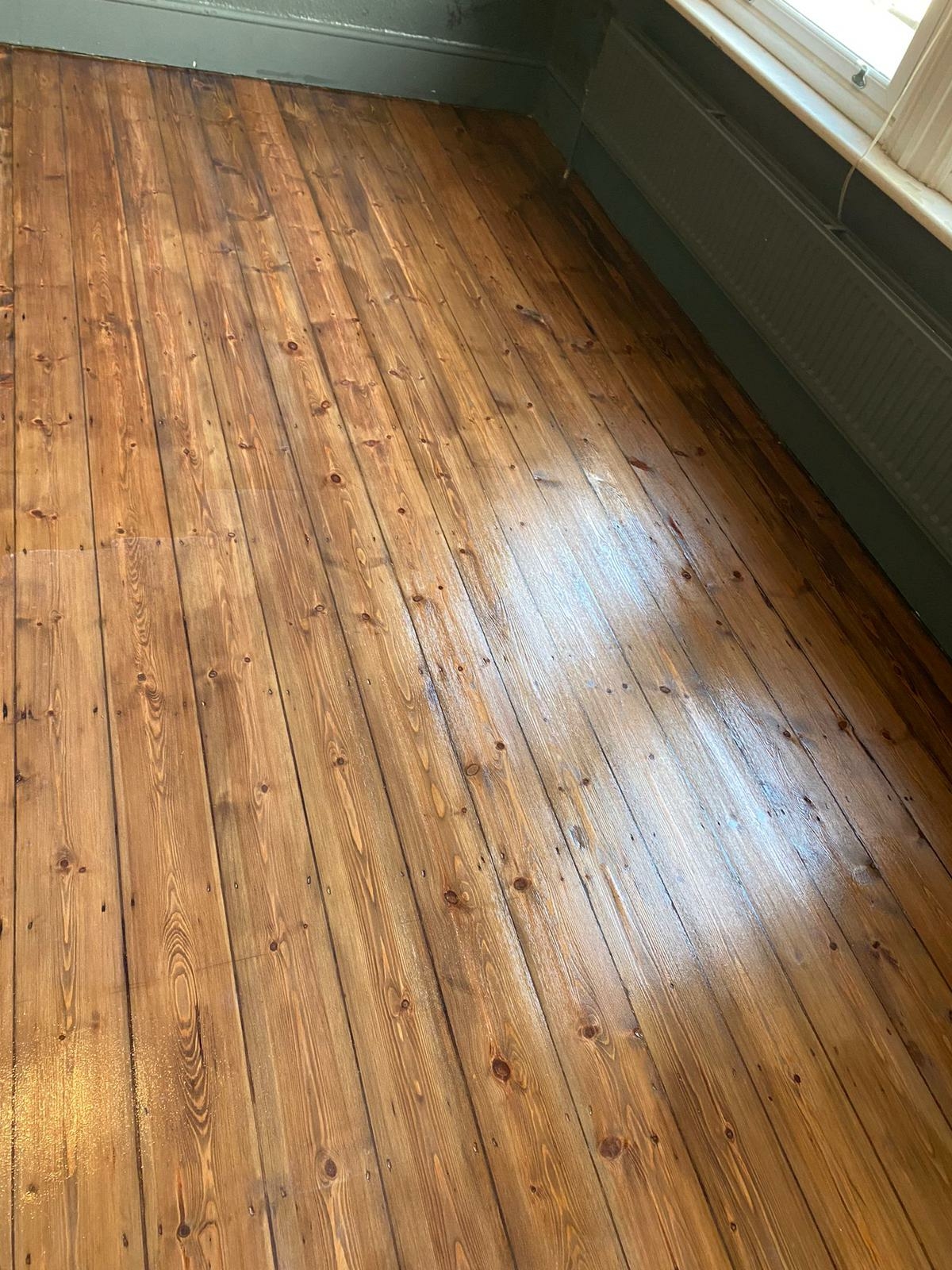 Engineered Wood floor after sanding work in SE9