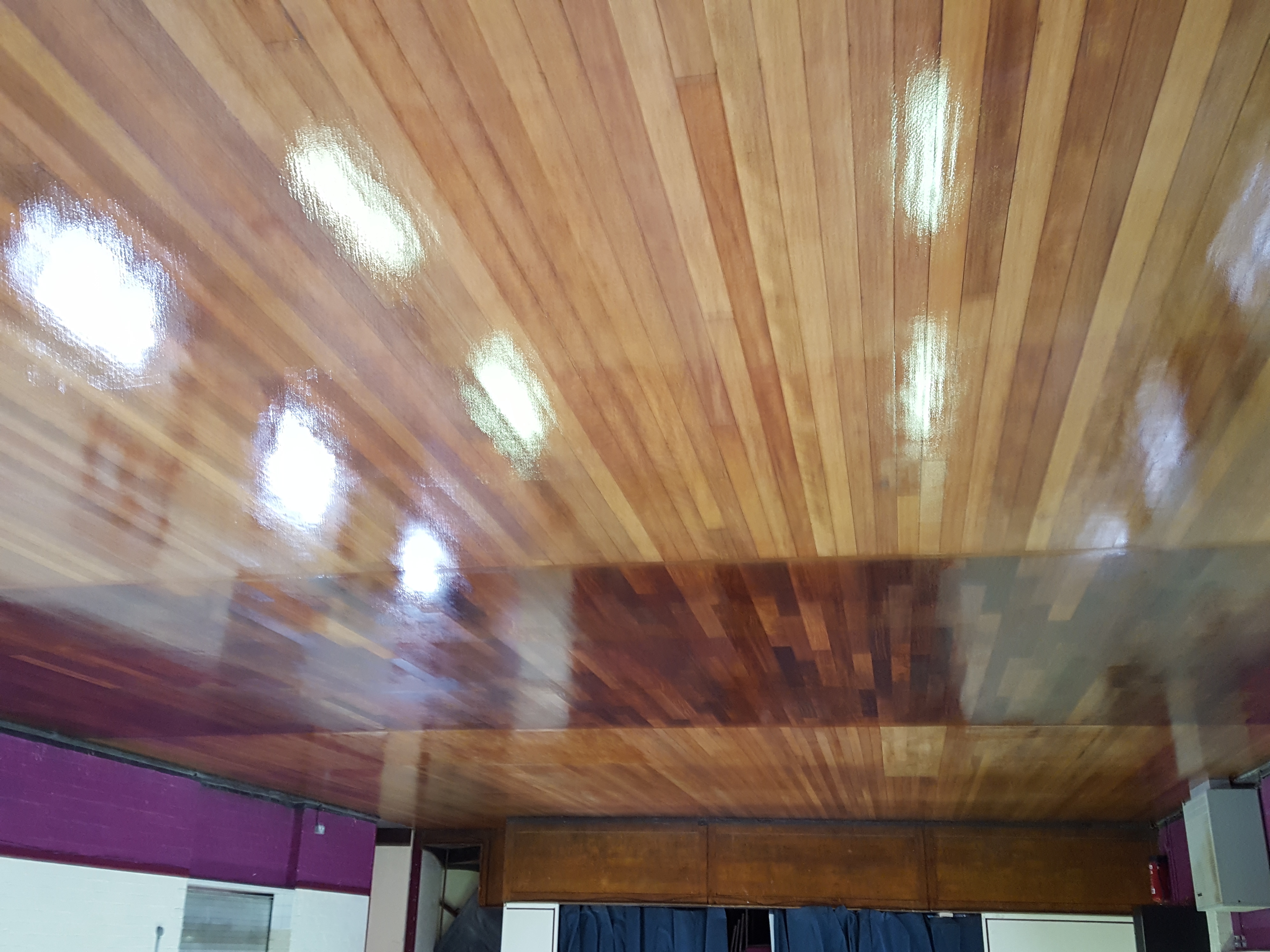 Hardwood floor after sanding work in SE9