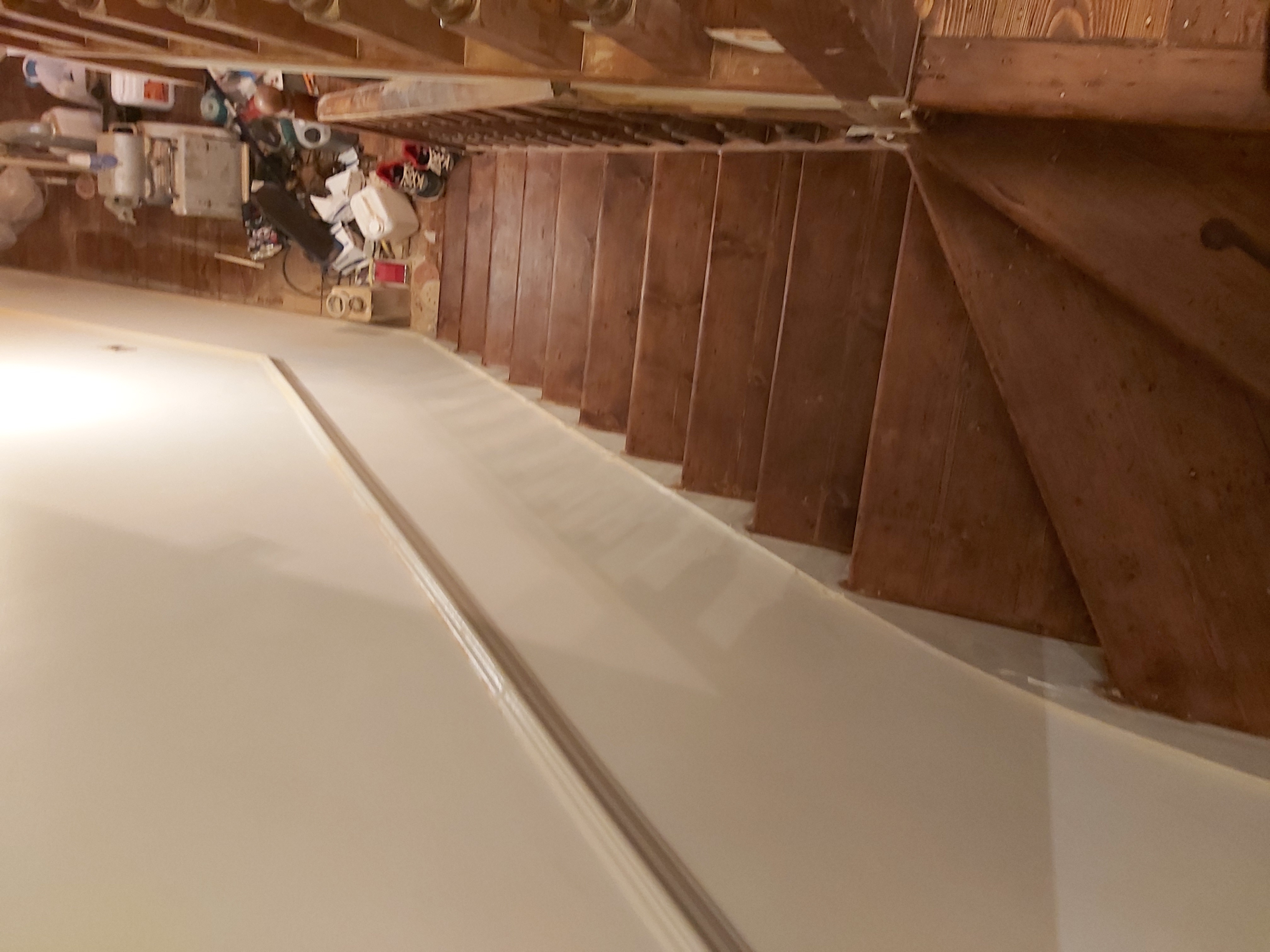 Floorboards floor after sanding work in SL4