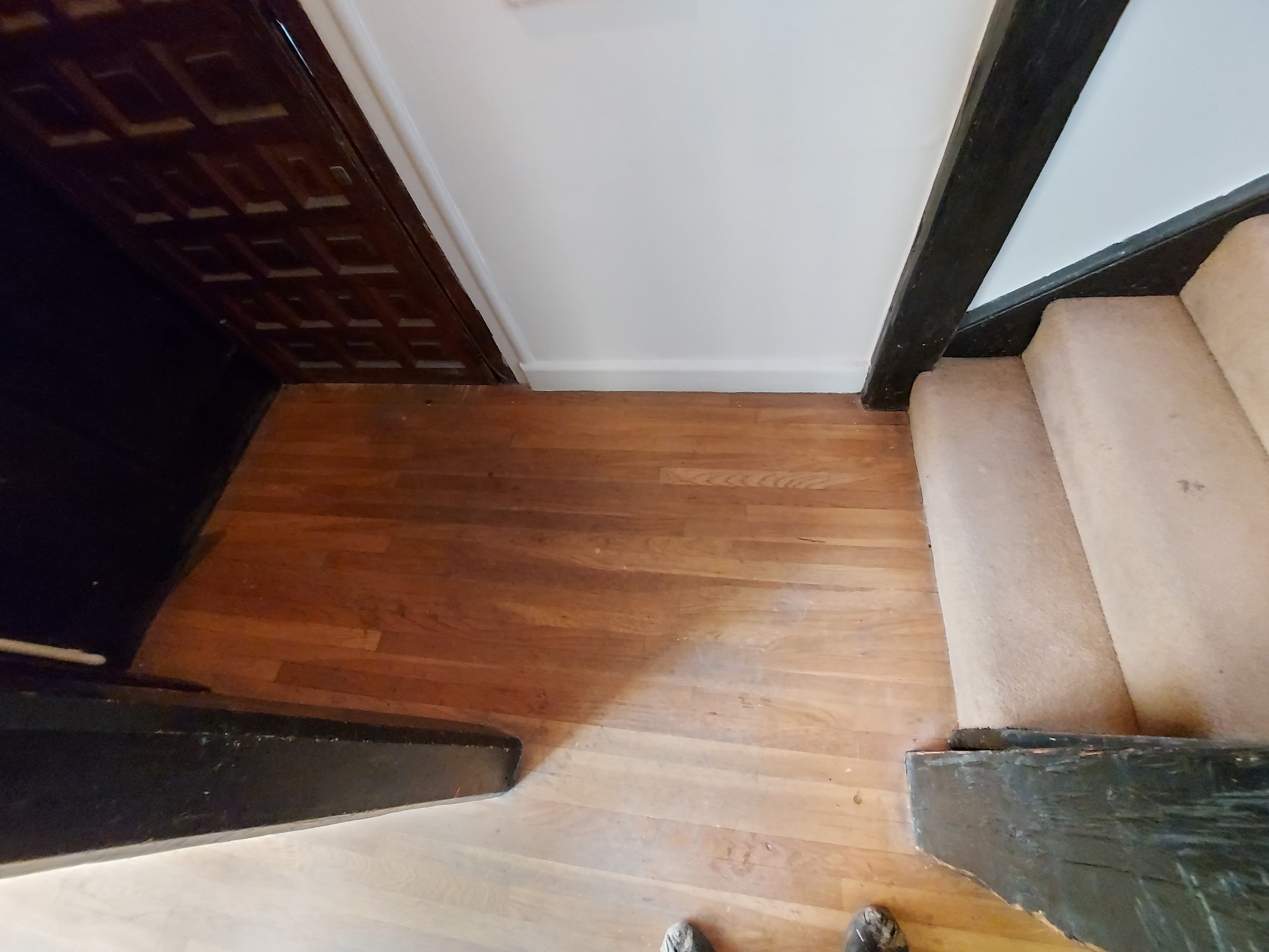 Hardwood floor after sanding work in SW10
