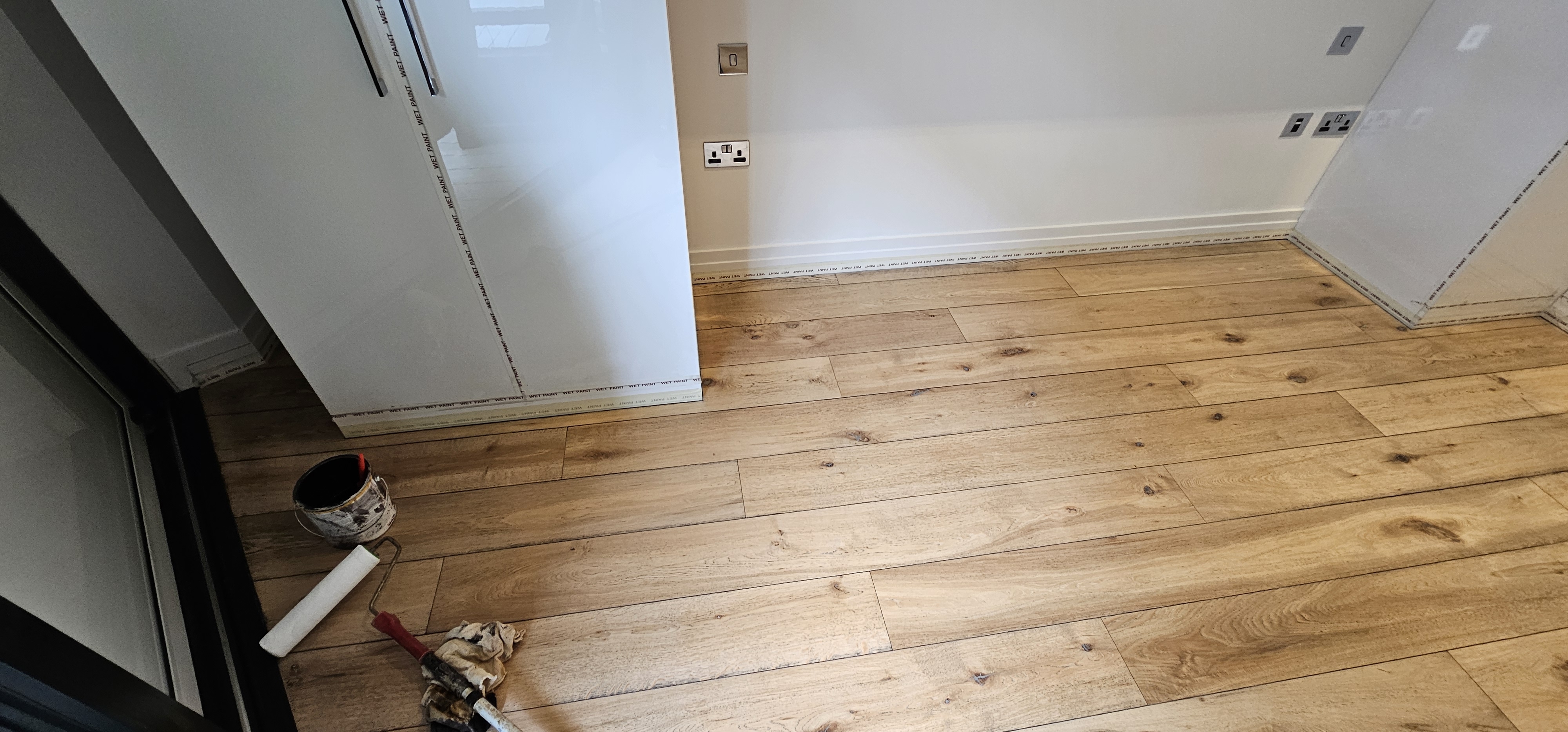 Engineered Wood floor after sanding work in SW11