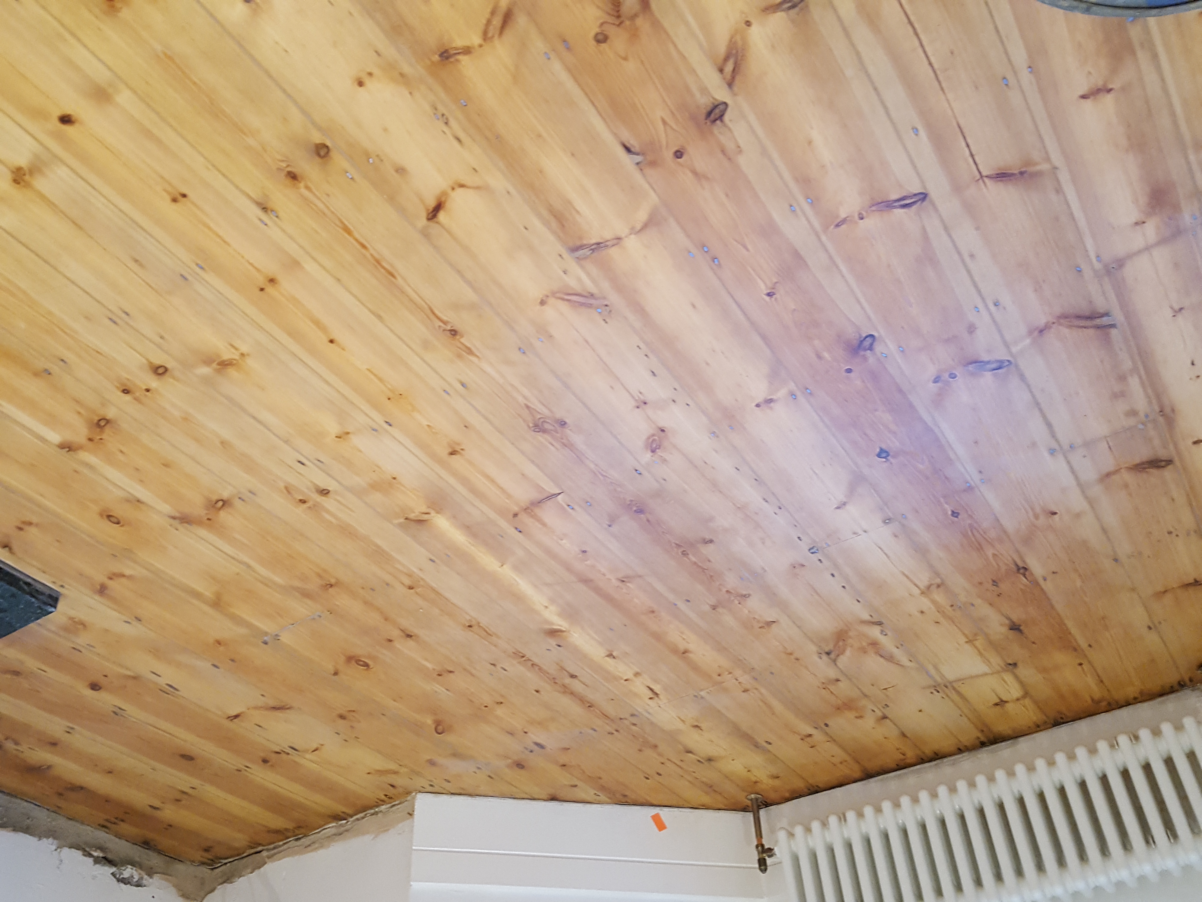 Floorboards floor after sanding work in SW11